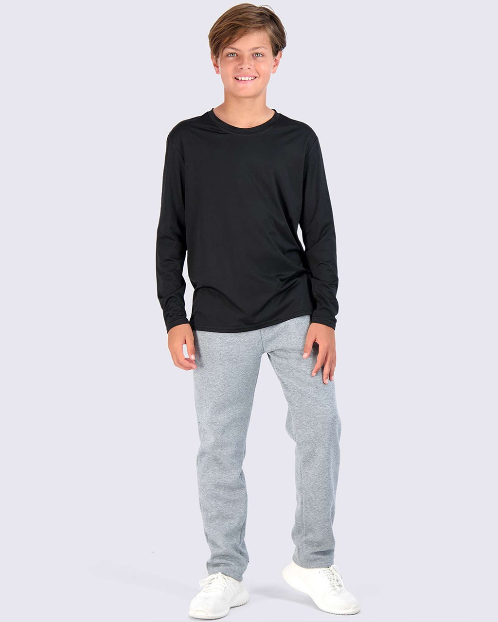 4 Pack: Boys Dry-Fit Active Long-Sleeve T-Shirt