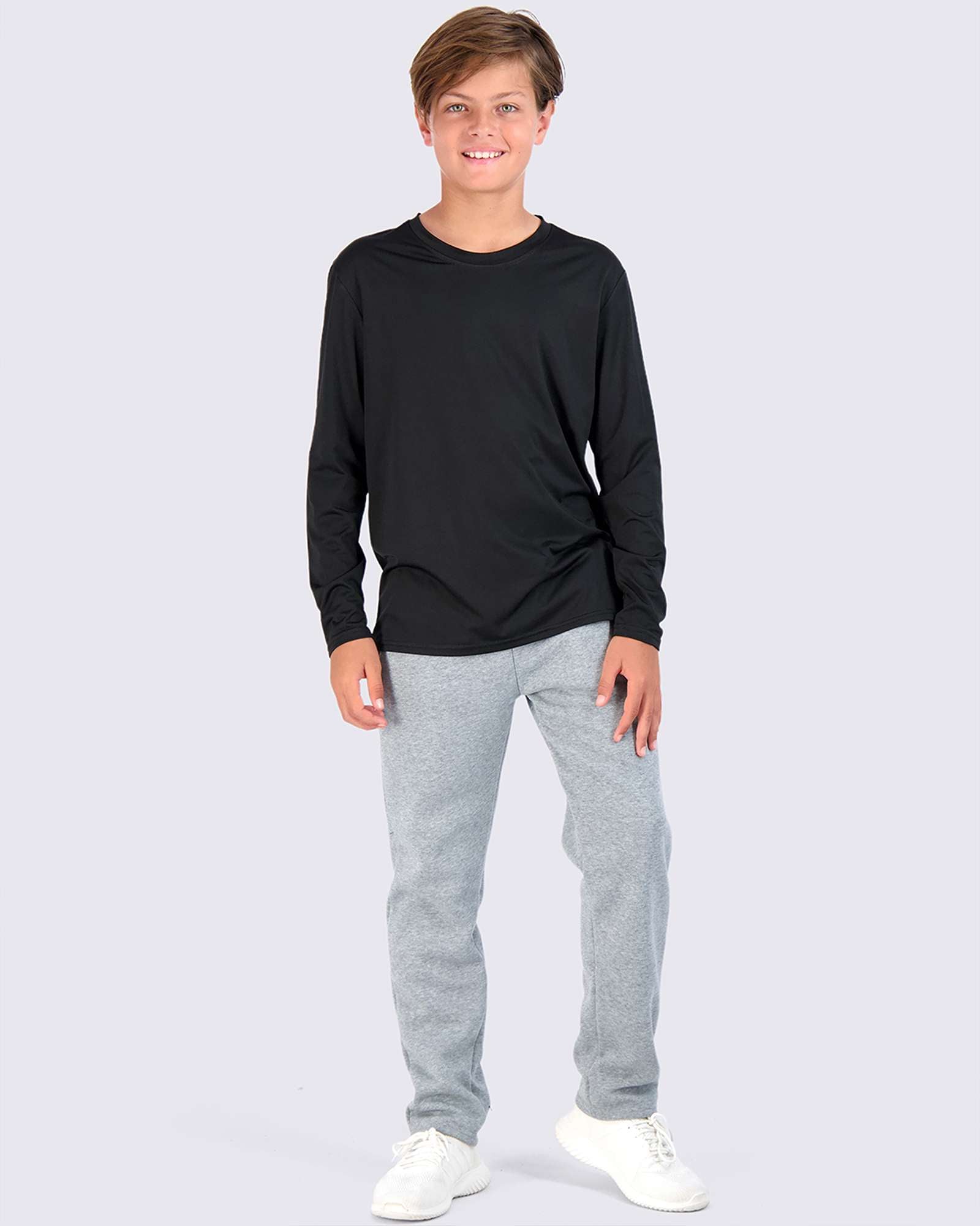 4 Pack: Boys Dry-Fit Active Long-Sleeve T-Shirt