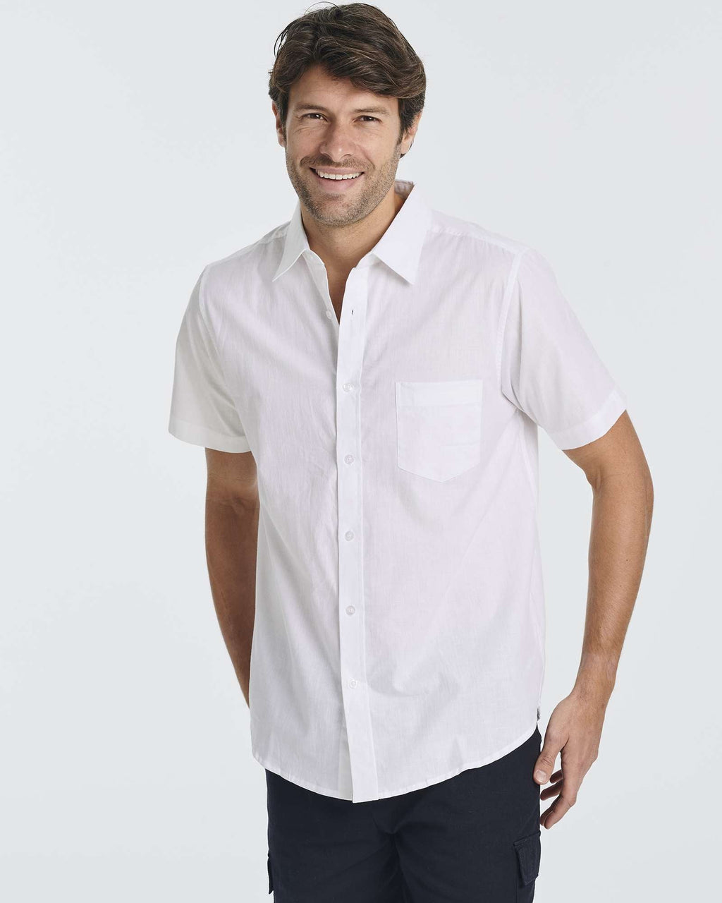 3 Pack: Men's Short-Sleeve Poplin Shirt (Available In Big & Tall)