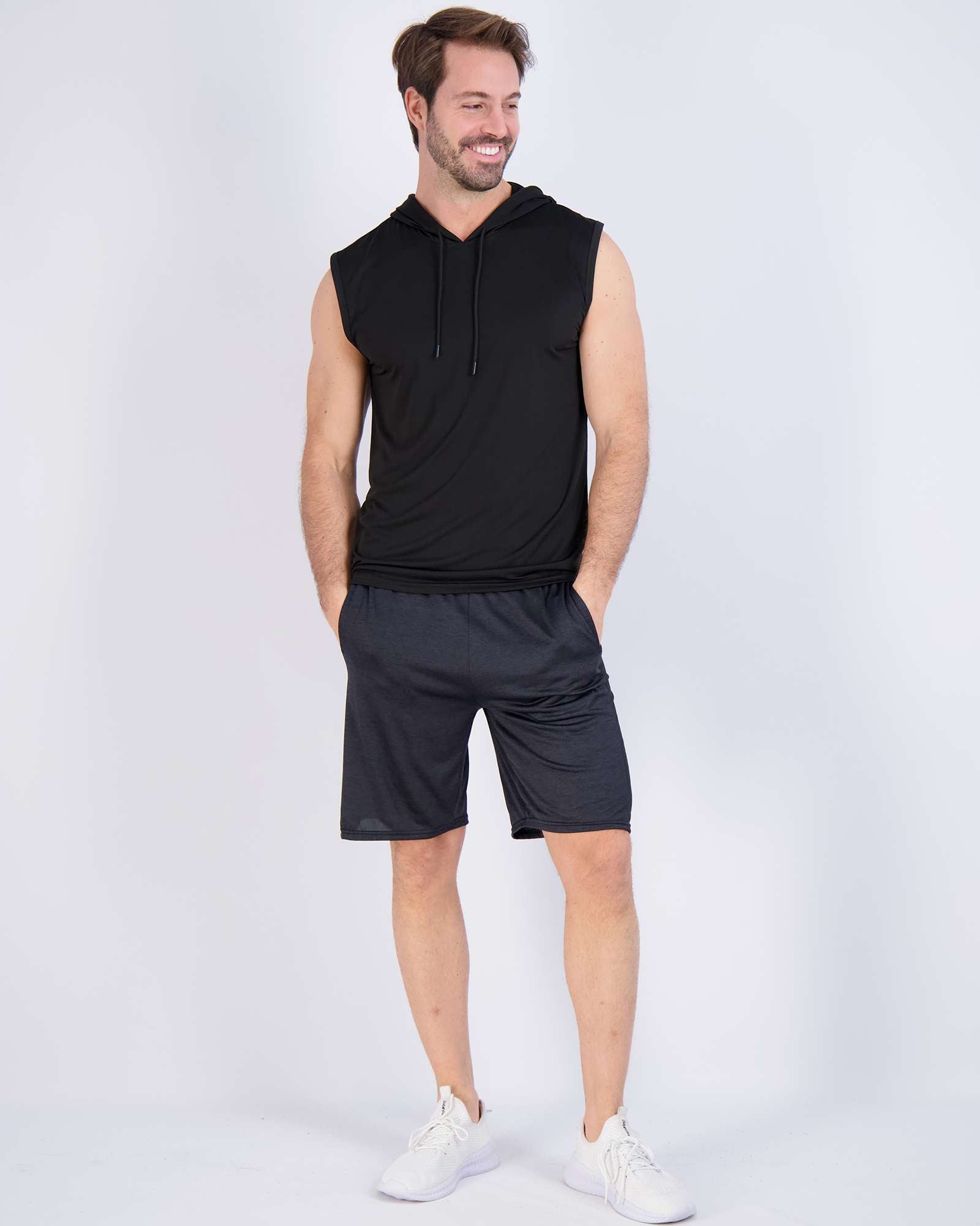 3 Pack: Men’s Dry-Fit Active Tank Top Hoodie