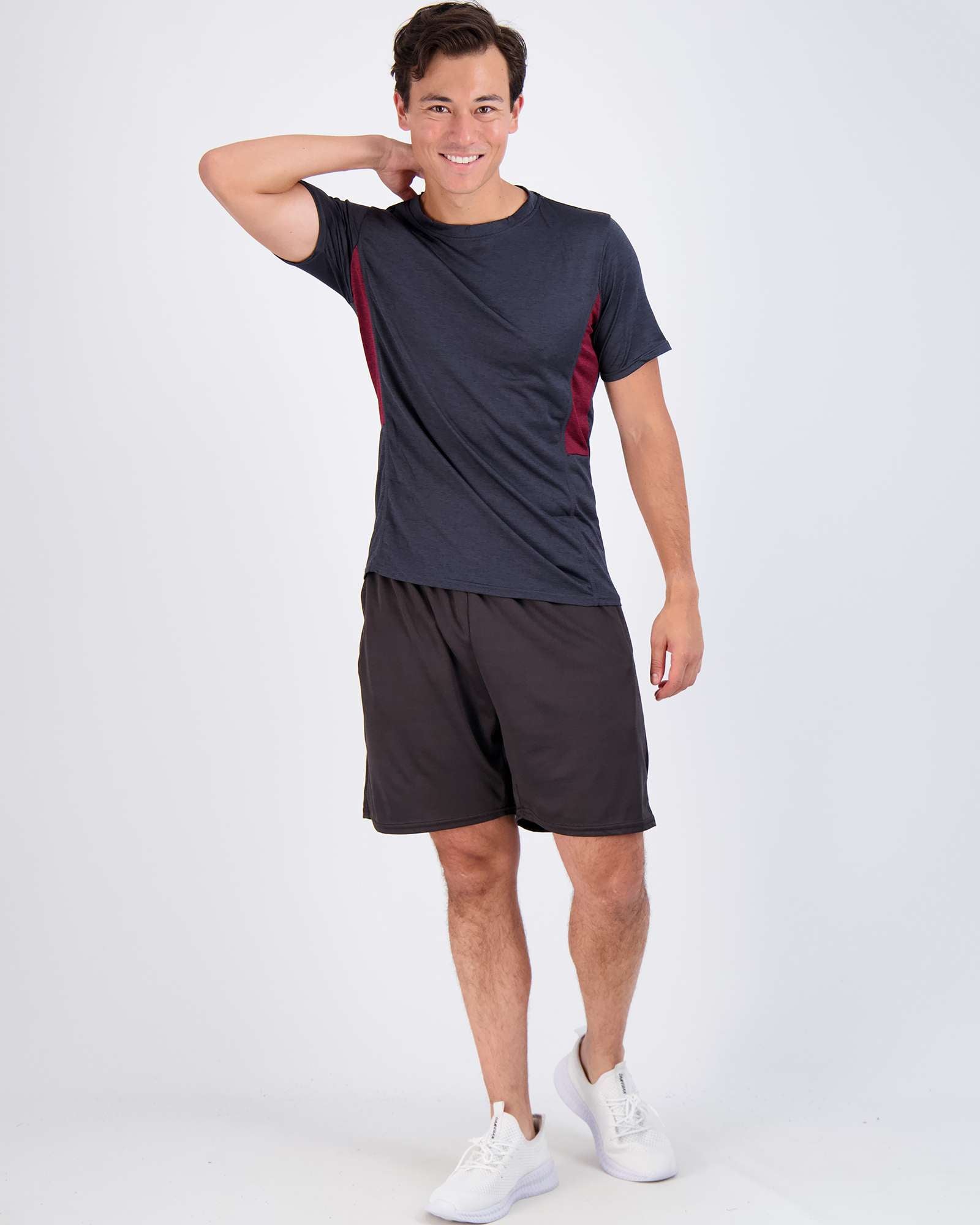 5 Pack: Mens Dry-Fit Active Crew Neck T-Shirt