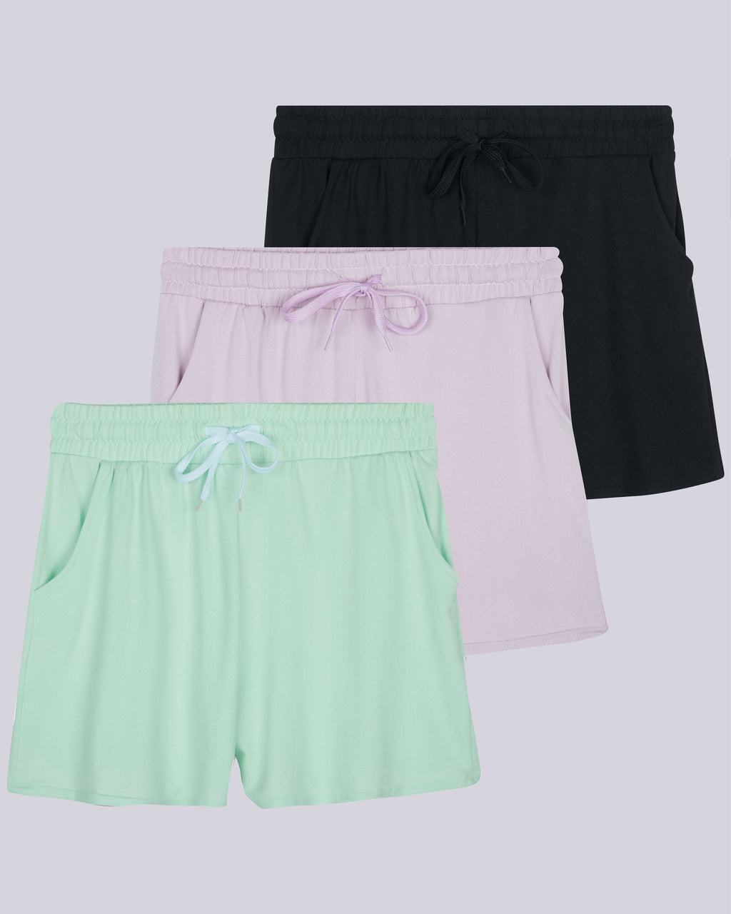 3 Pack: Womens Plus Super-Soft Lounge Shorts