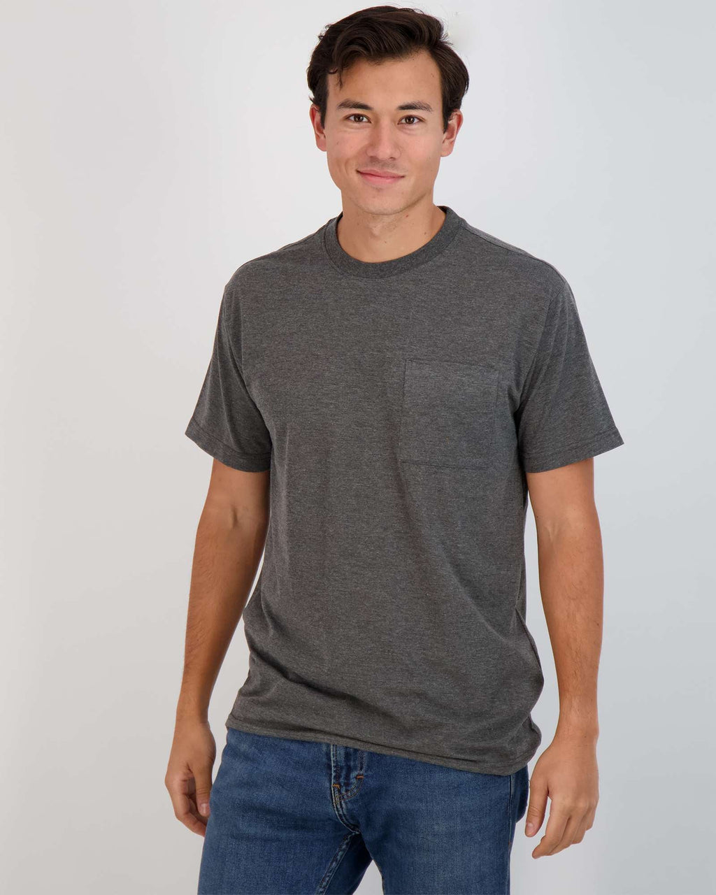 4 Pack: Mens Cotton Short Sleeve Crew Neck Pocket T-Shirt