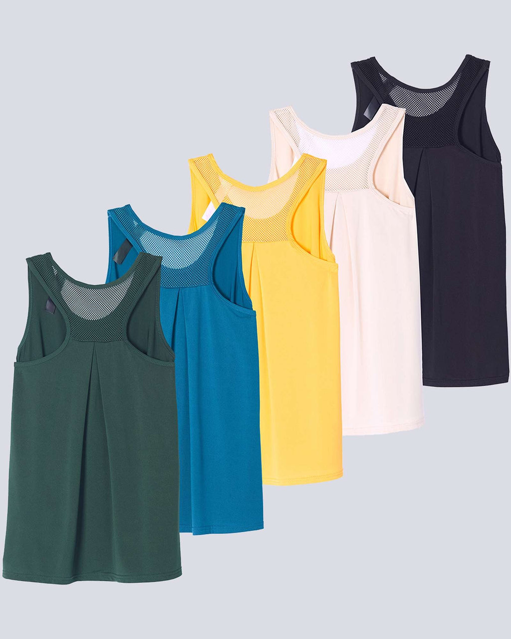 5 Pack: Women's Racerback Workout Tank Top