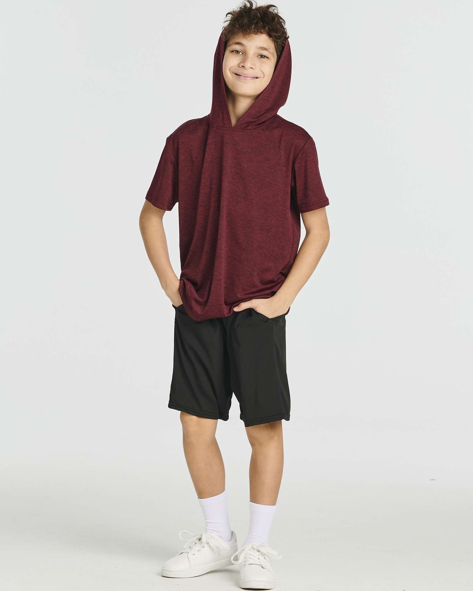 3 Pack: Boys' Dry-Fit Short Sleeve Workout Hoodie