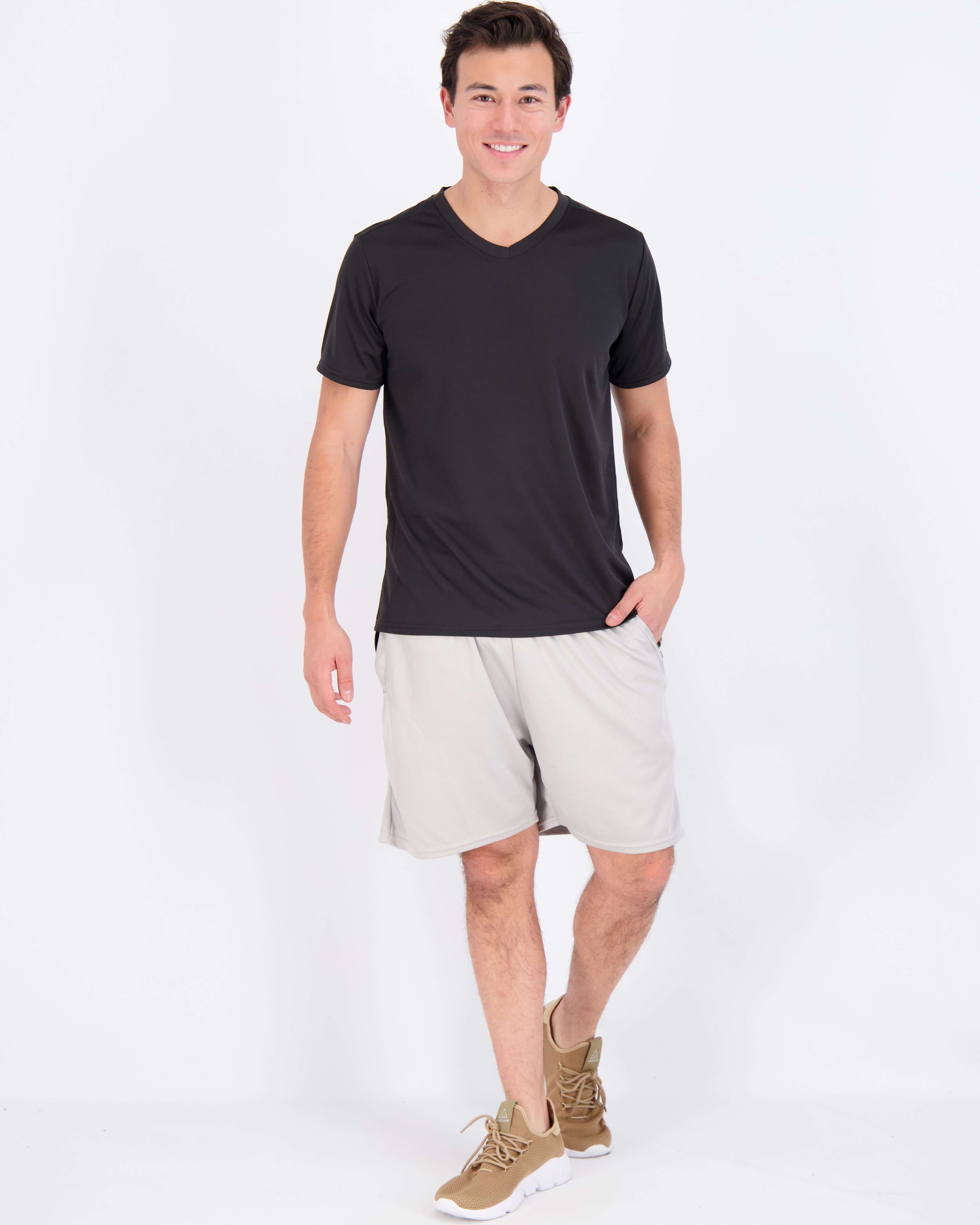 5 Pack: Mens V-Neck Mesh Active Short Sleeve T-Shirt (Available in Big & Tall)