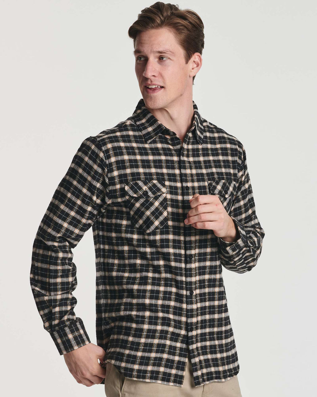 3 Pack: Men's Long-Sleeve Flannel Shirt