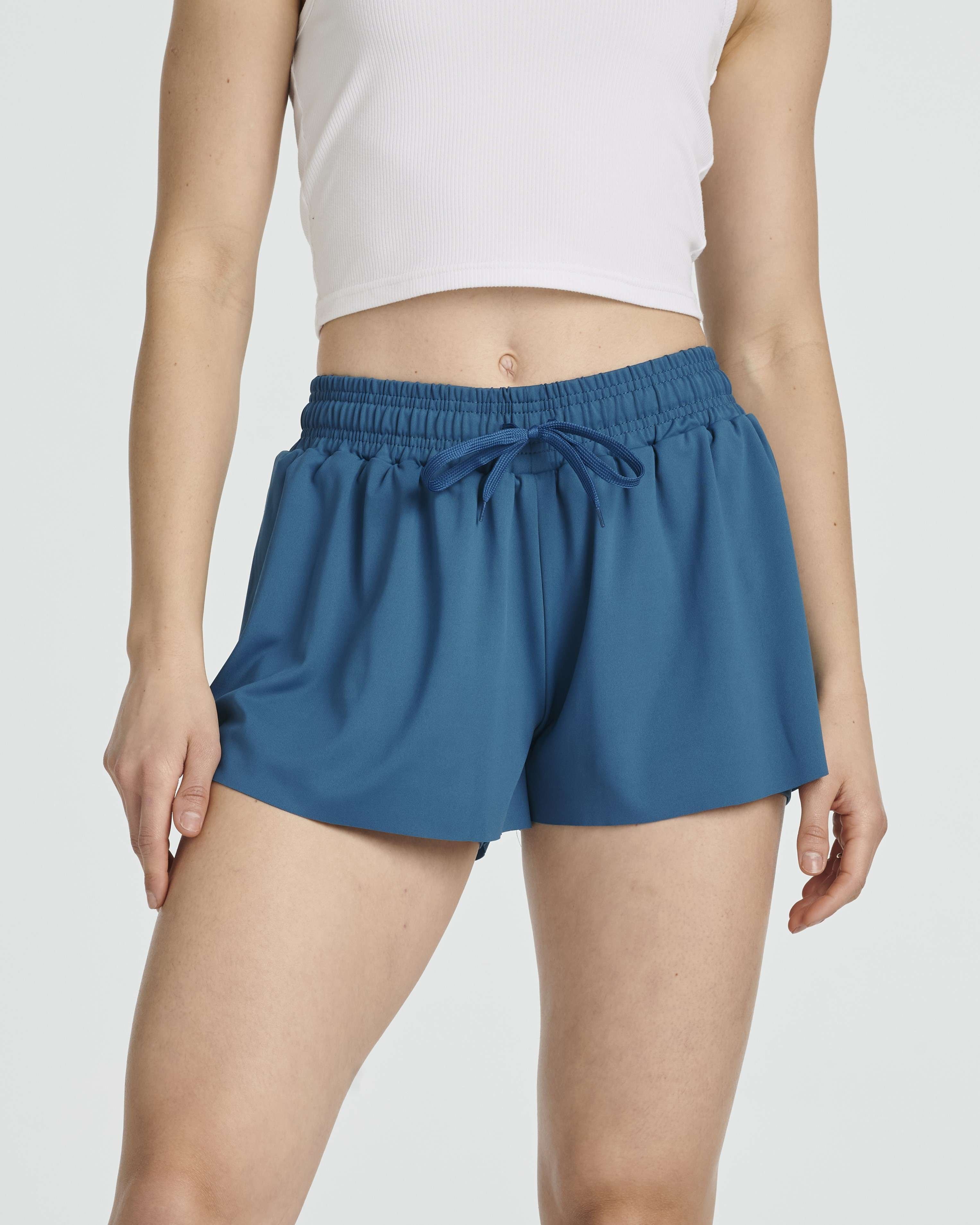 4 Pack: Womens Flowy Dry Fit Running Short - Gym Yoga Workout Summer Shorts (Available In Plus Size)