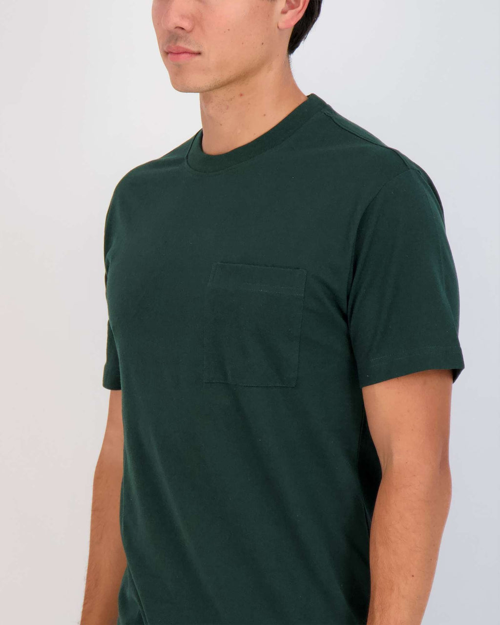 4 Pack: Mens Cotton Short Sleeve Crew Neck Pocket T-Shirt