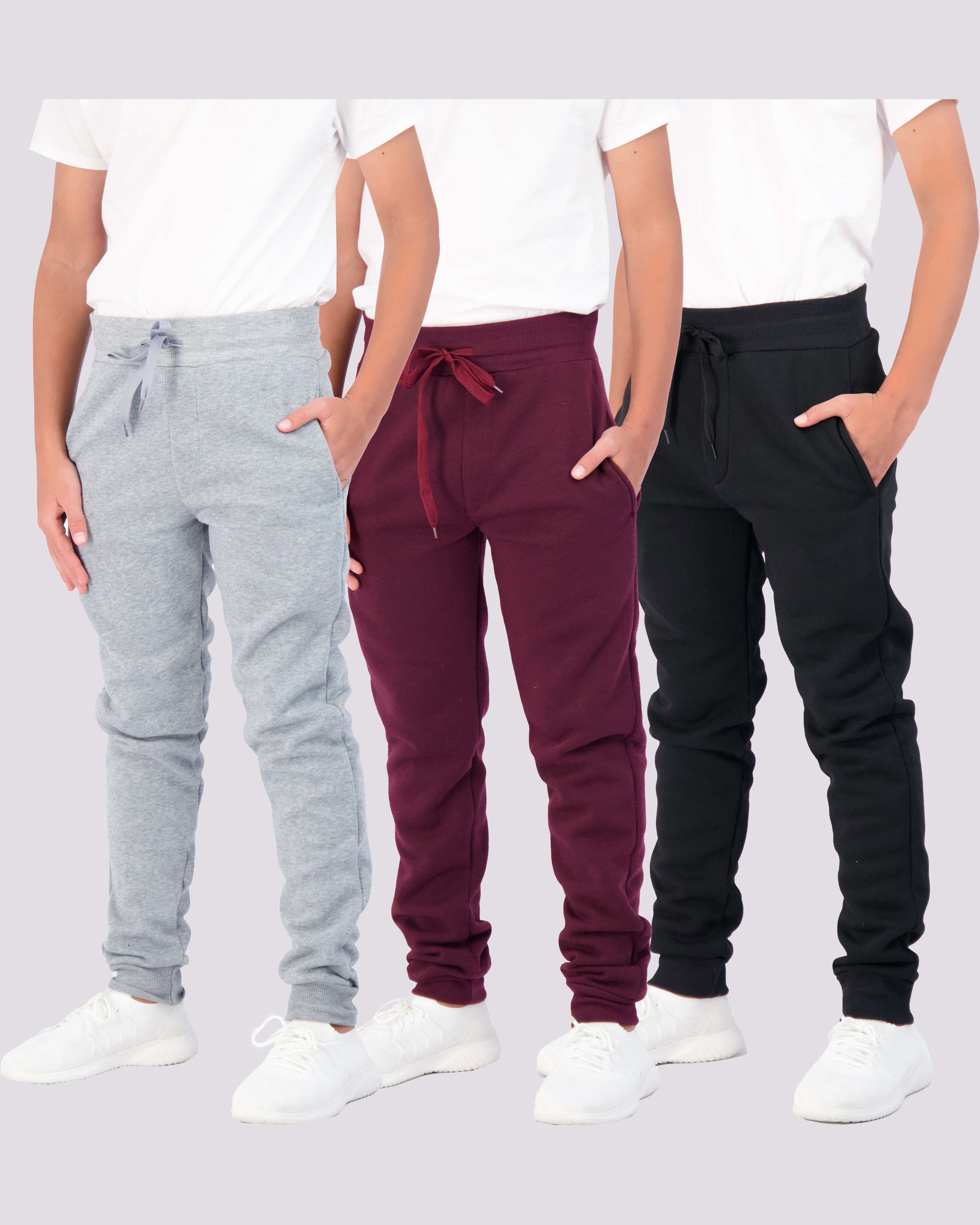 3 Pack: Boys Fleece Jogger Sweatpants
