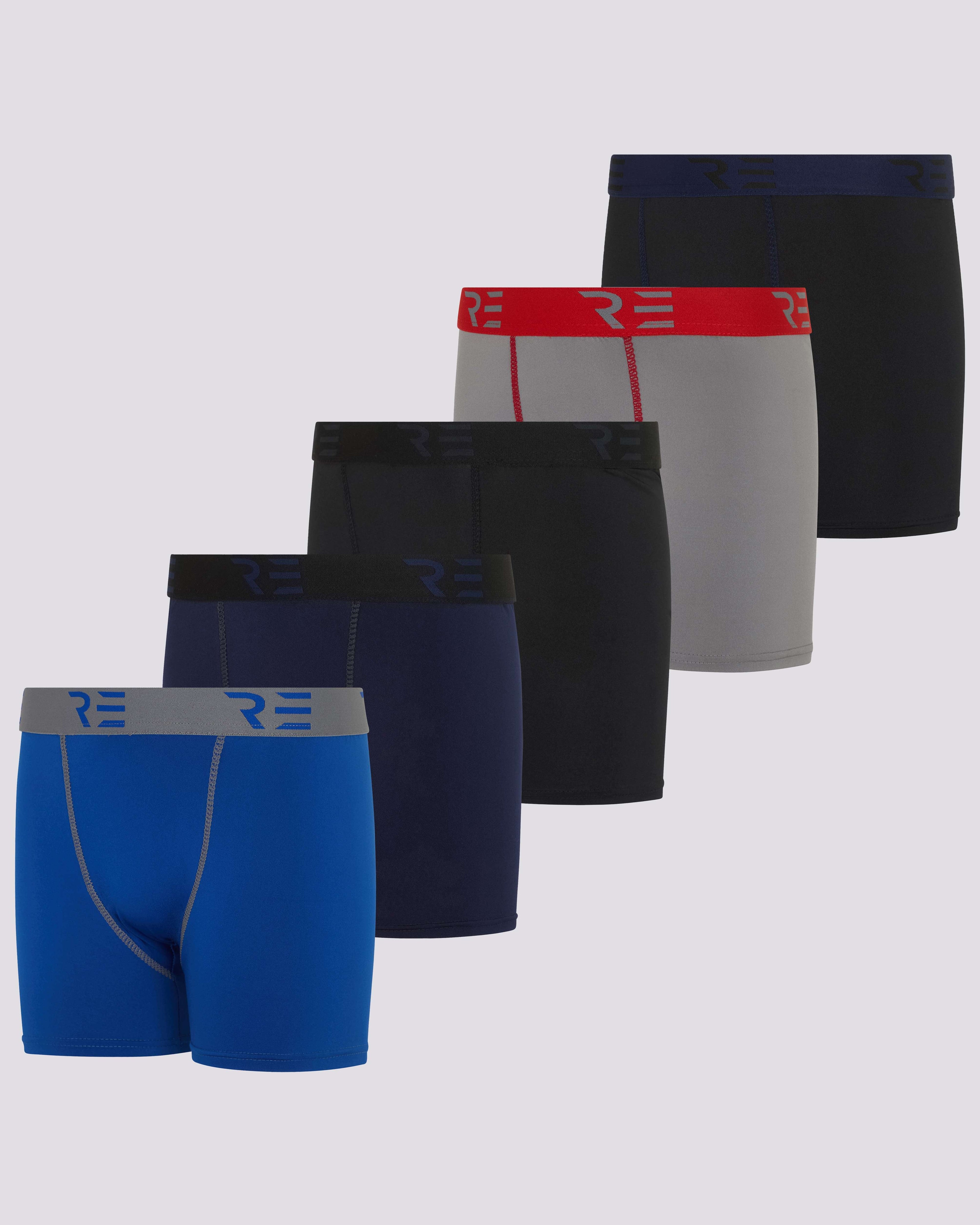 5 Pack: Boys Compression Shorts Underwear