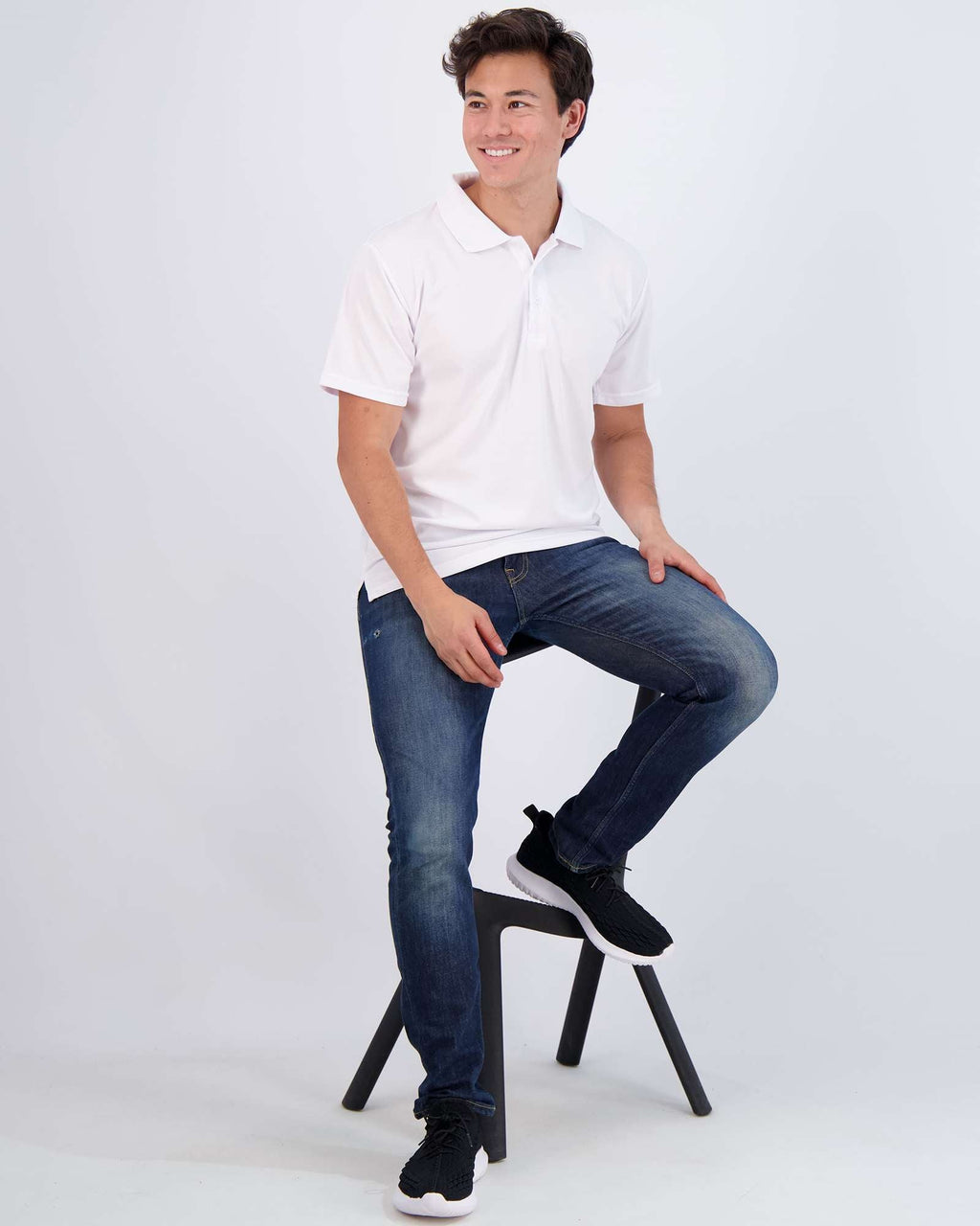 3 Pack: Mens Quick-Dry Short Sleeve Performance Polo Shirt