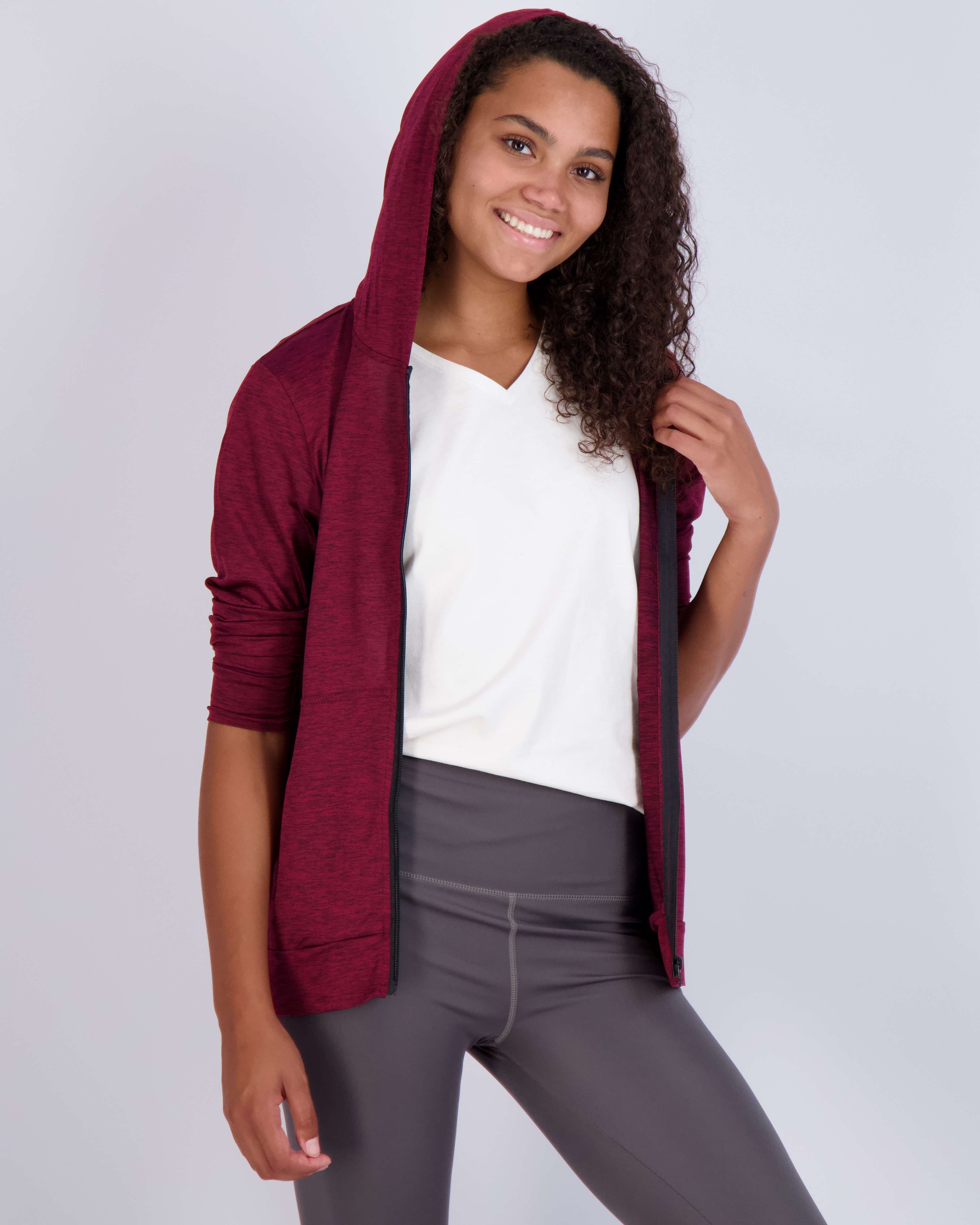 3 Pack: Womens Dry-Fit Active Full Zip-Up Hoodie Jacket