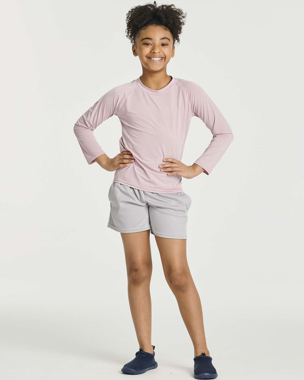 4 Pack: Girls' Long Sleeve Rash Guard Shirt