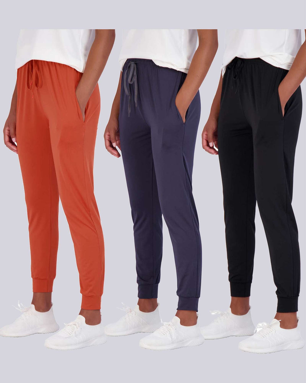 3 Pack: Womens Dry-Fit Active Joggers