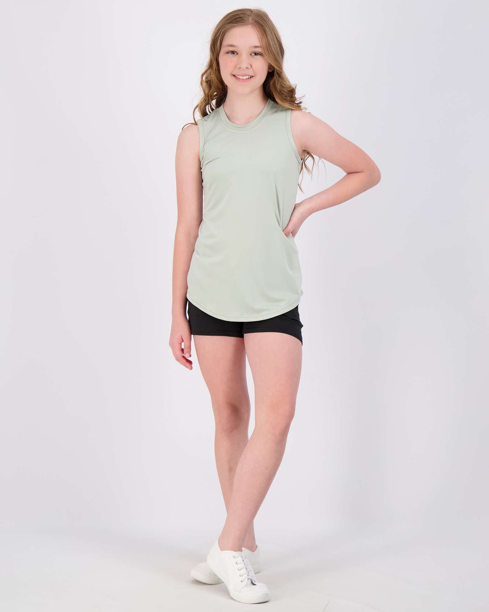 4 Pack: Girls Active Dry Fit Performance Tank Top