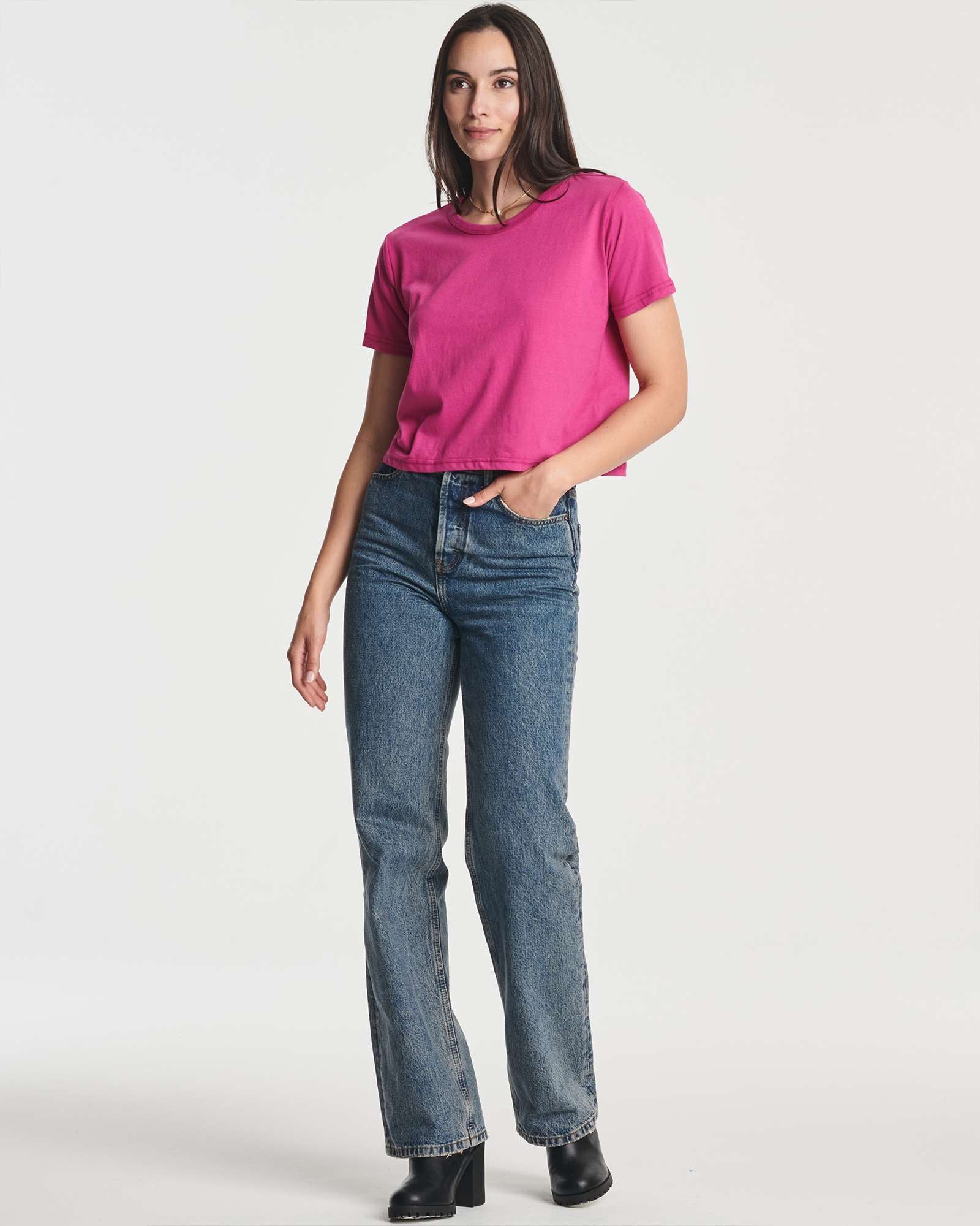 4 Pack: Women's Short Sleeve Crop Top