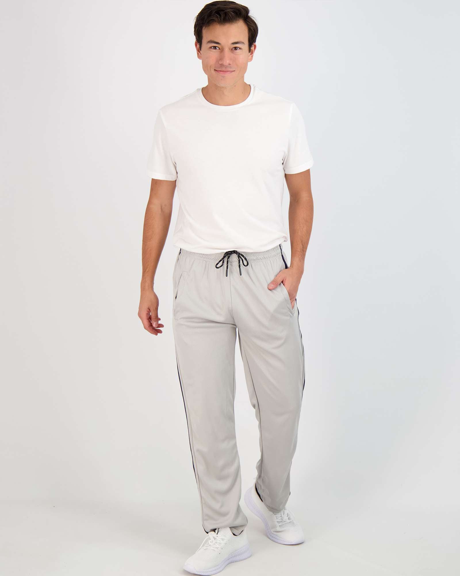 3 Pack: Mens Mesh Active Open Bottom Sweatpants