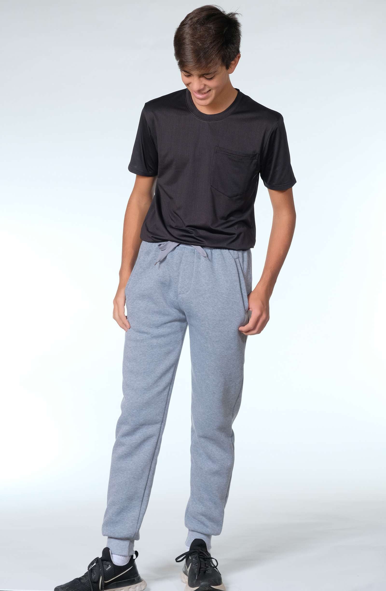 5 Pack: Boys & Girls  Youth Dry-Fit Moisture Wicking Active Athletic Performance Short-Sleeve Pocket T-Shirt