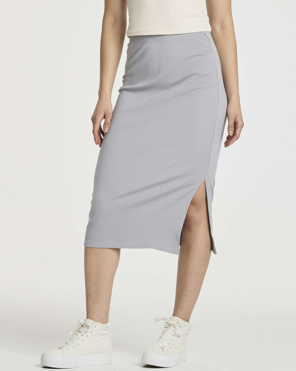 3 Pack: Women's Midi Ribbed Knit Skirt