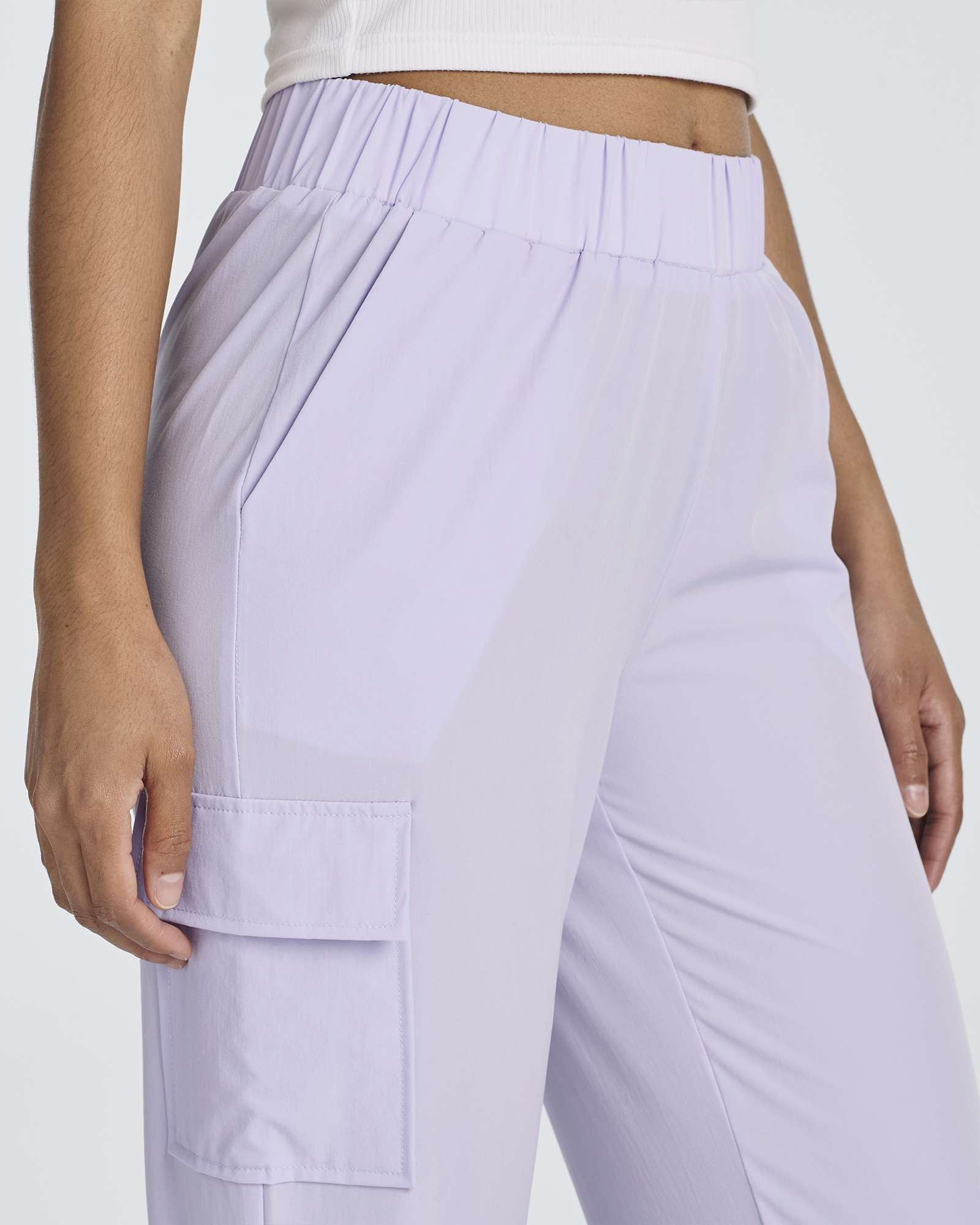 3 Pack: Women's Woven Cargo Capri Jogger Pants