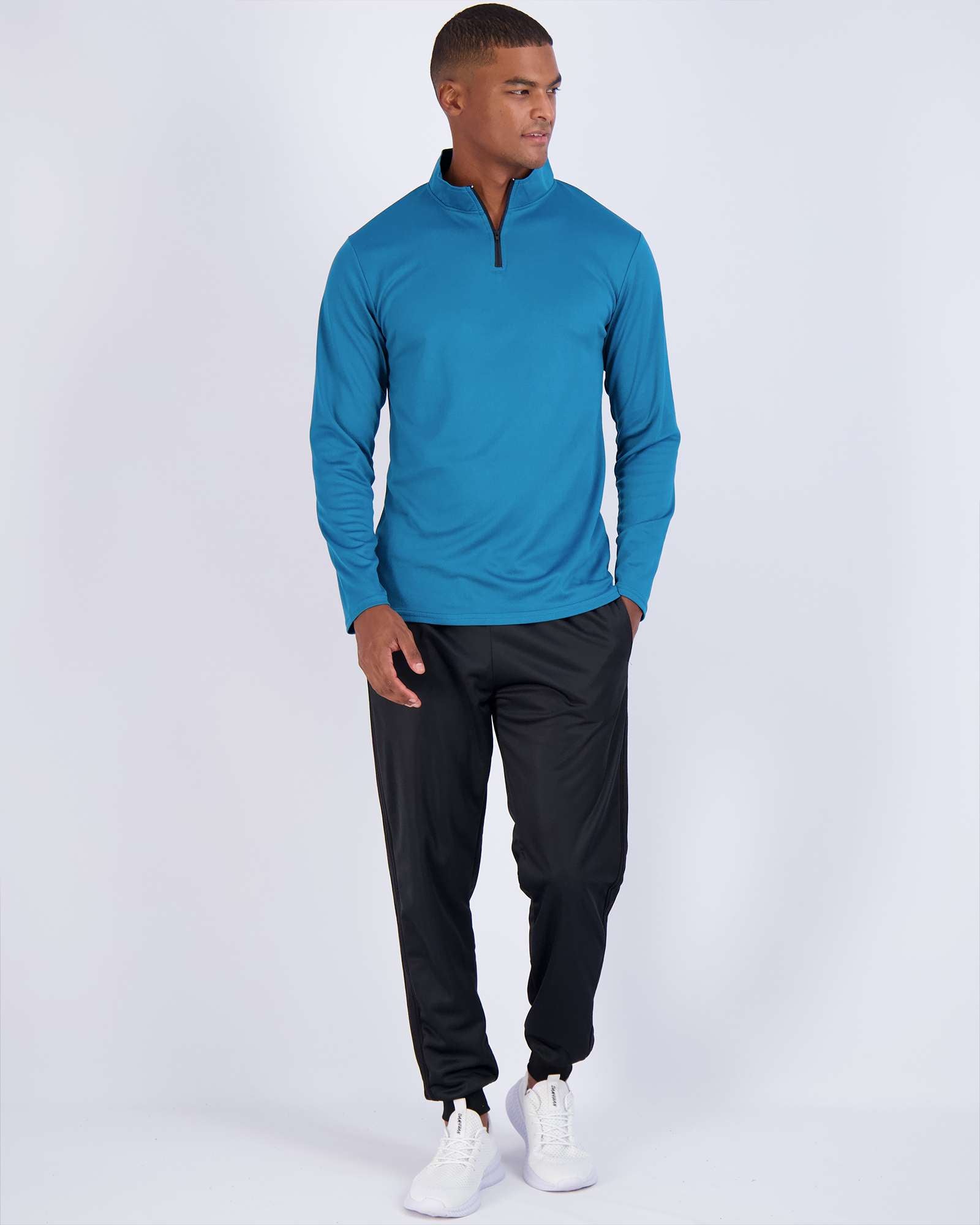 3 Pack: Mens Mesh Active Quarter Zip Pullover