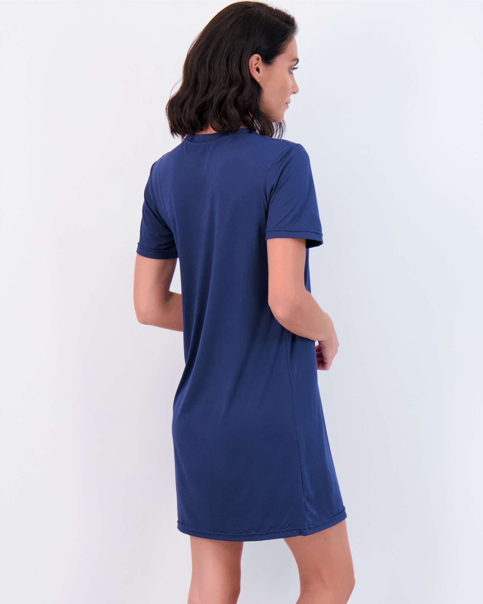 3 Pack: Womens Short-Sleeve Ultra-Soft Nightshirt Sleep Dress