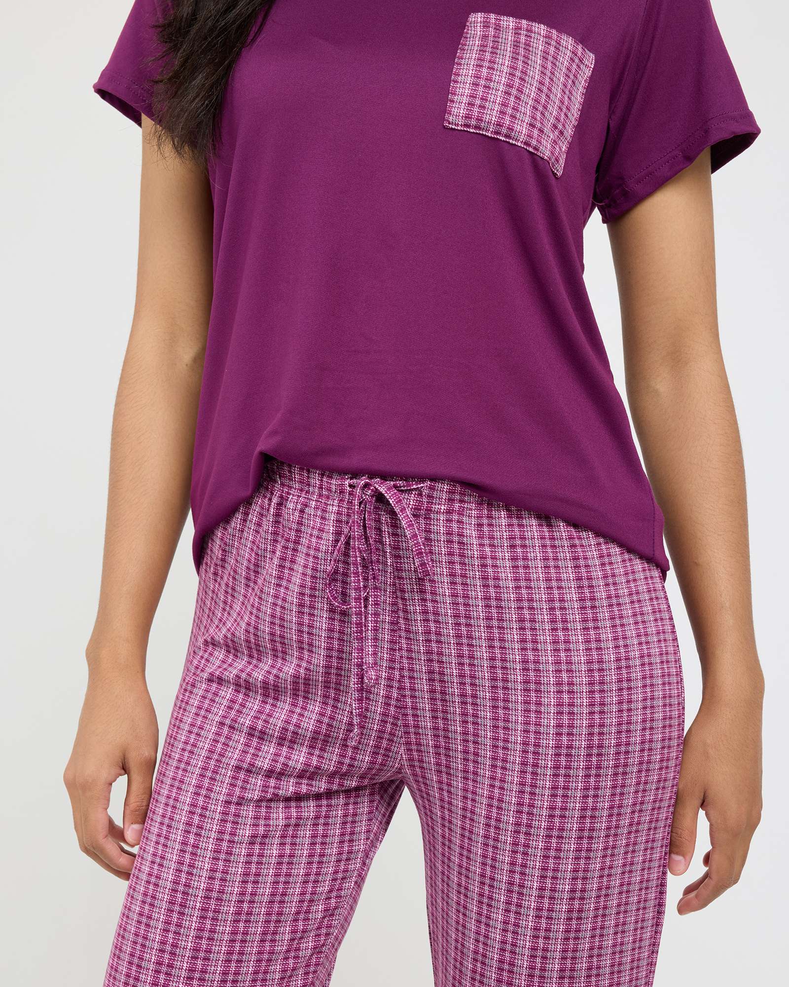 2 Pack: Women’s Pajama Set Super-Soft Short Sleeve V-Neck Top With Pants (Available in Plus Size)