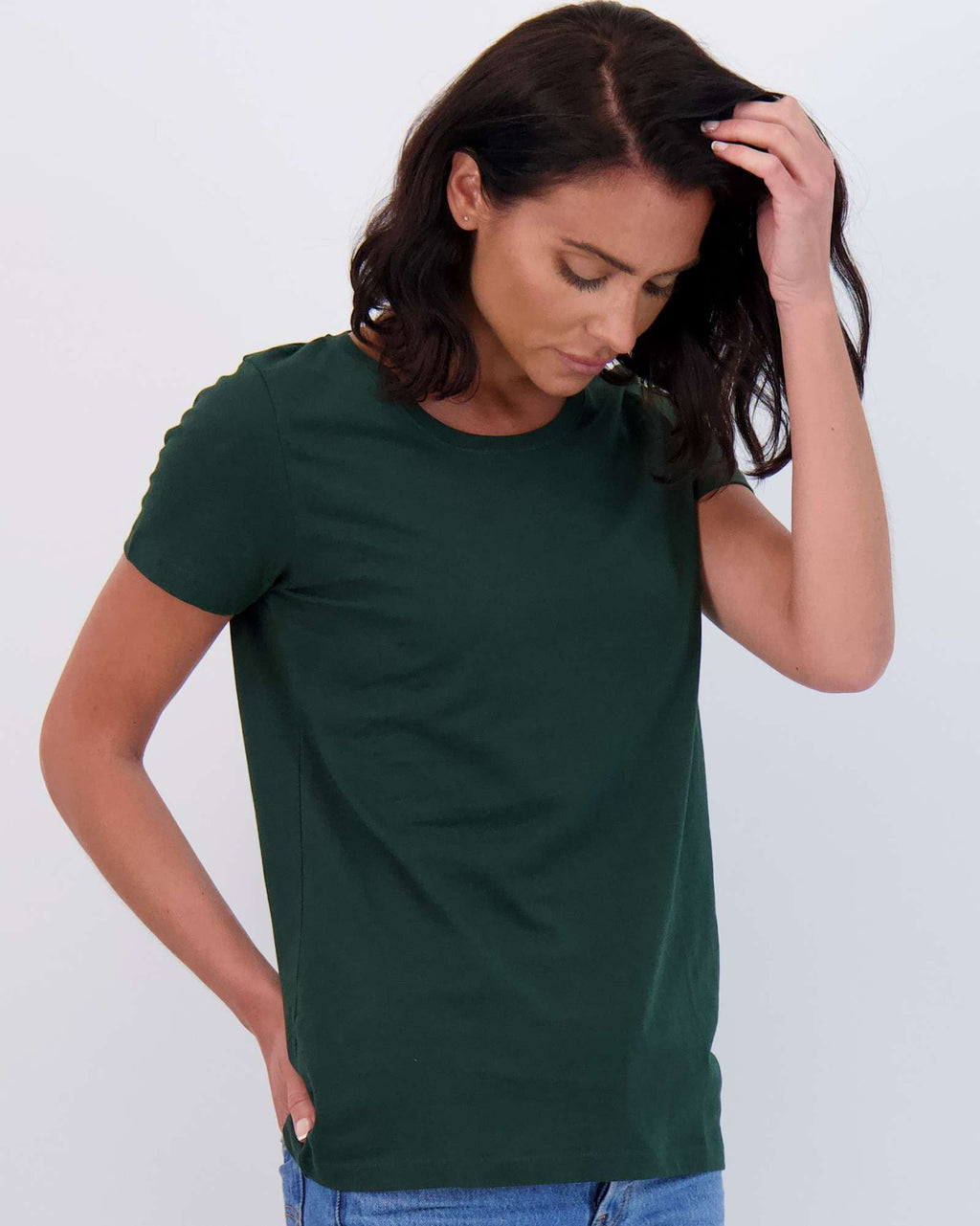 4 Pack: Womens Classic-Fit Cotton Short-Sleeve Scoop Neck T-Shirt
