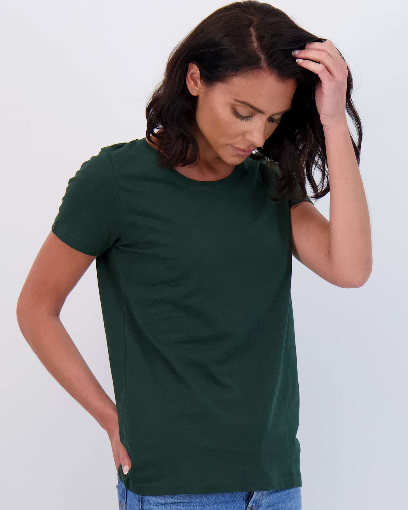 4 Pack: Womens Classic-Fit Cotton Short-Sleeve Scoop Neck T-Shirt