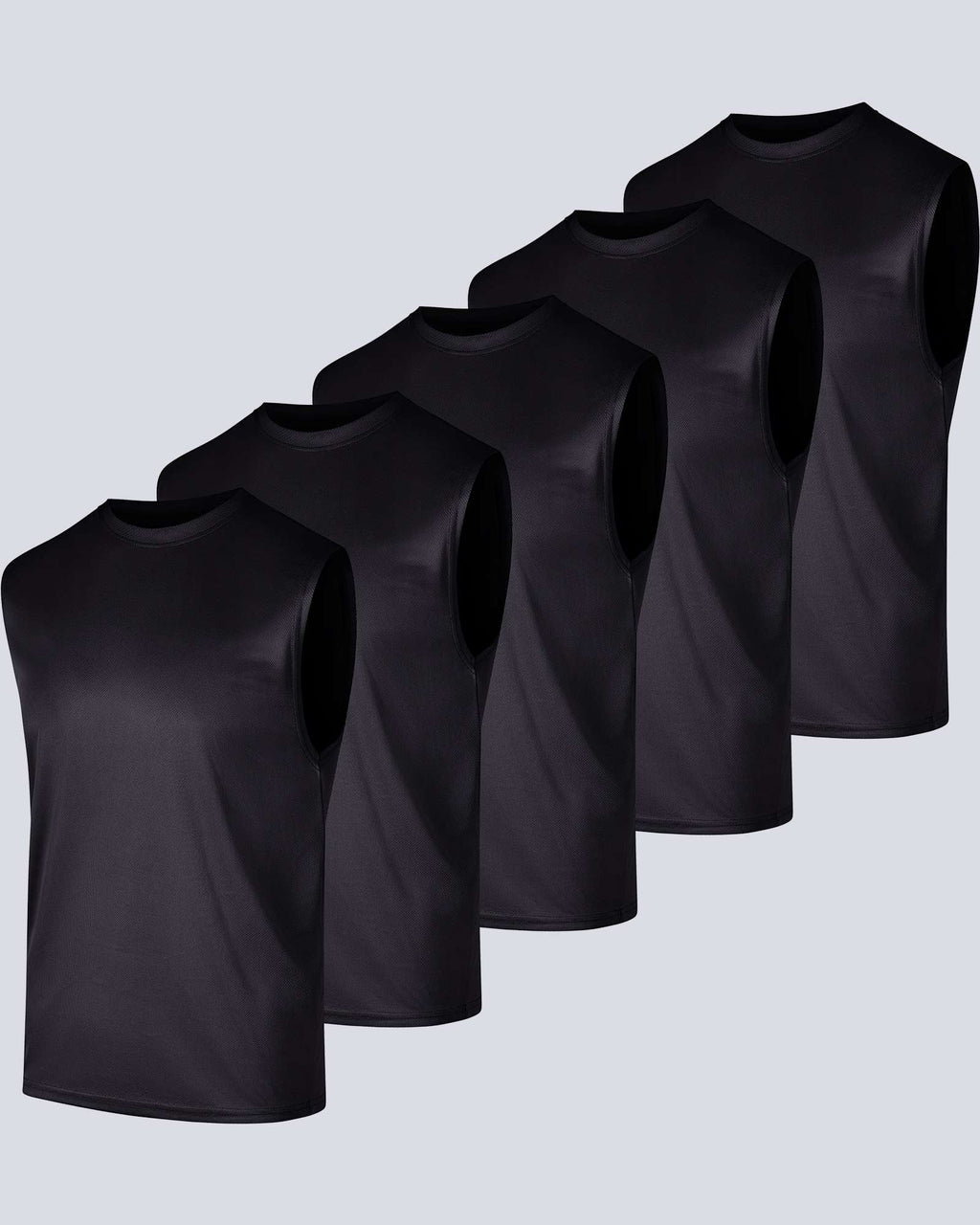 5 Pack: Mens Mesh Active Tank Top (Available in Big & Tall)