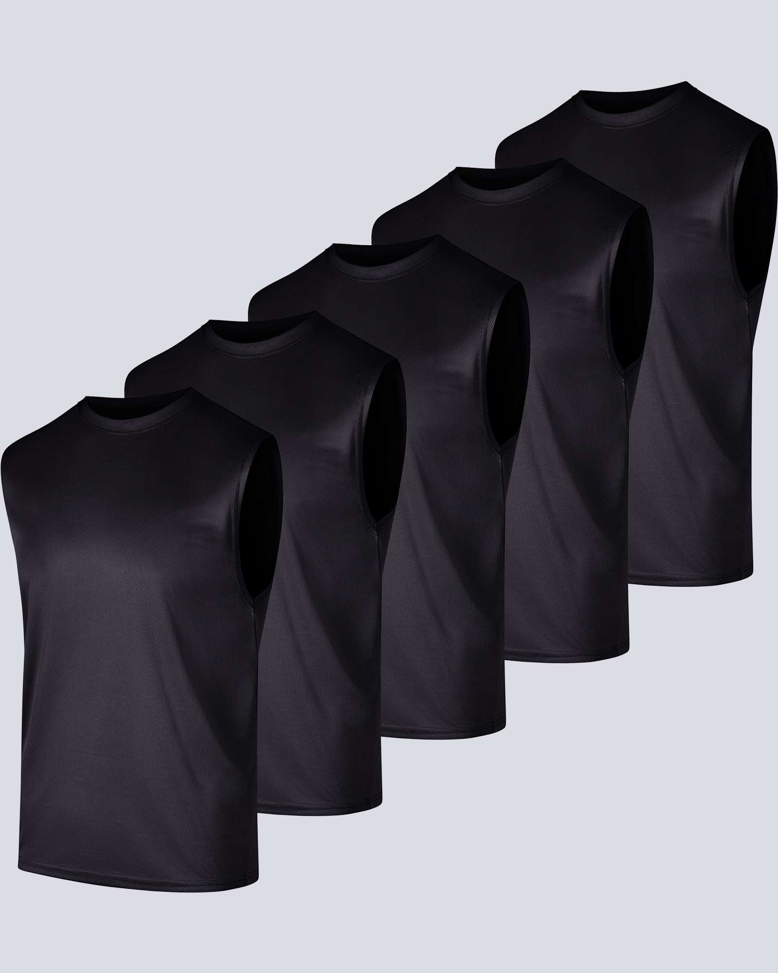 5 Pack: Mens Mesh Active Tank Top (Available in Big & Tall)