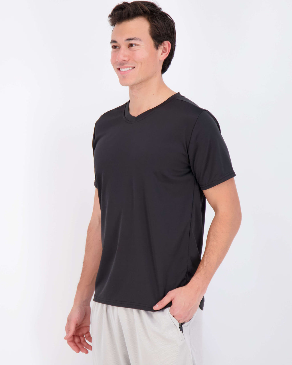 5 Pack: Mens V-Neck Mesh Active Short Sleeve T-Shirt (Available in Big & Tall)