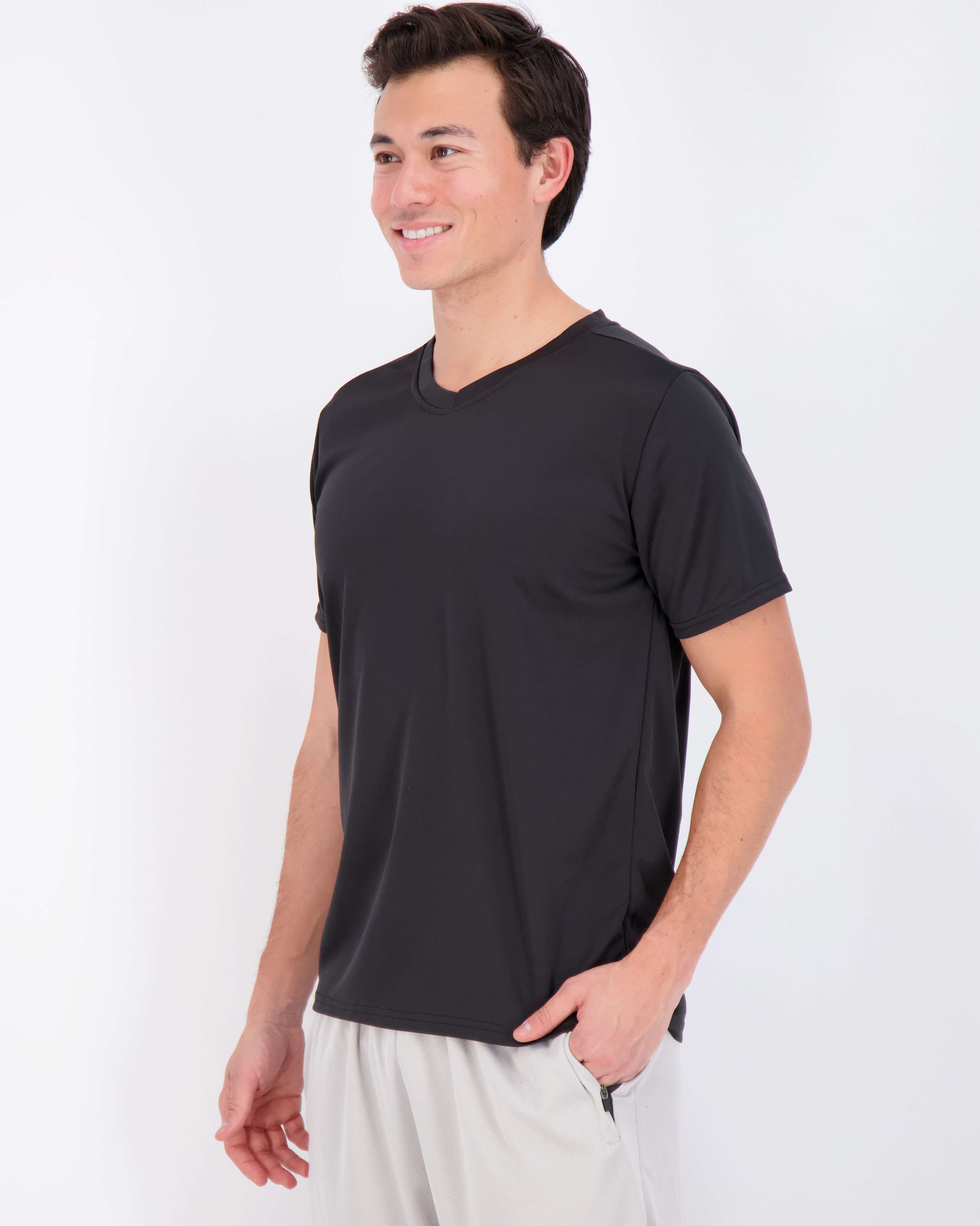 5 Pack: Mens V-Neck Mesh Active Short Sleeve T-Shirt (Available in Big & Tall)