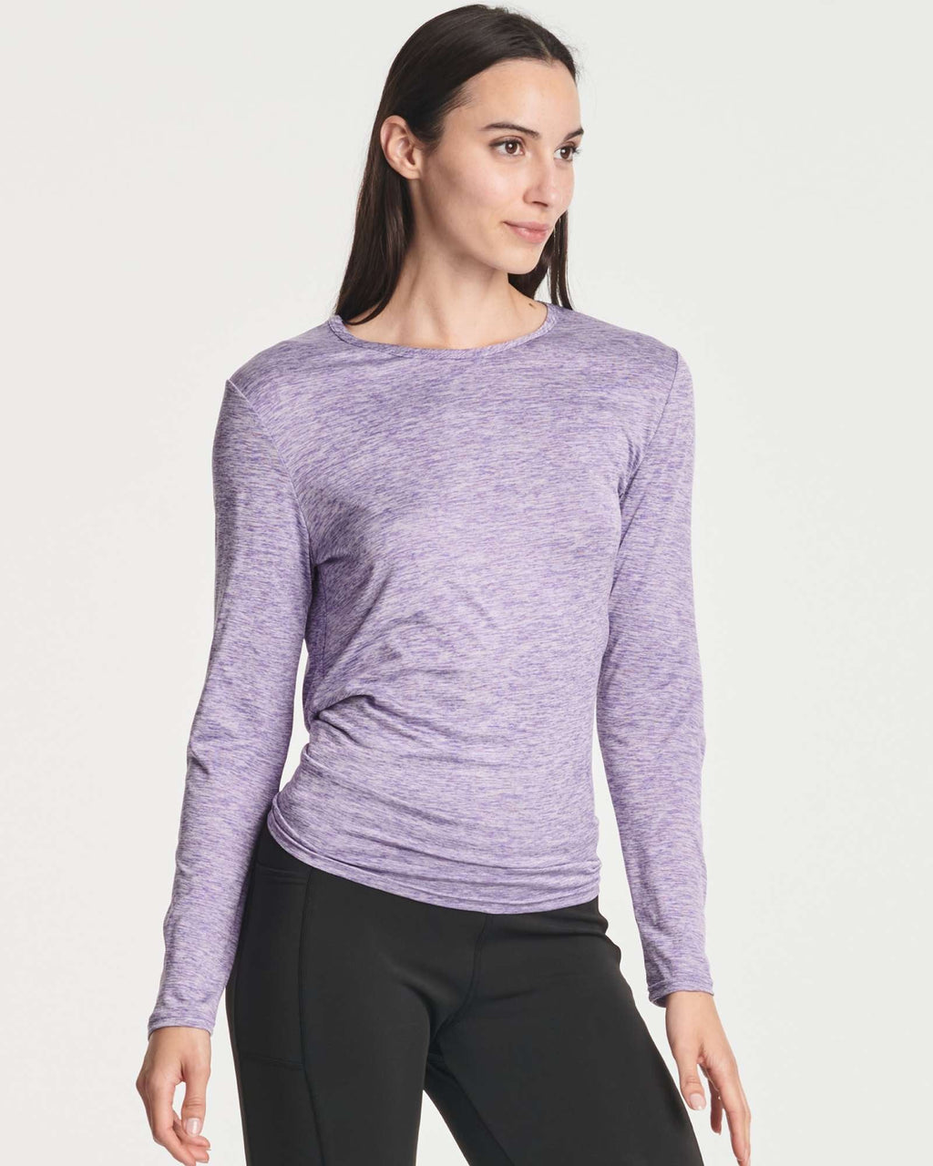 4 Pack: Women's Long-Sleeve Mesh Insert Tie Back Shirt (Available in Plus Size)