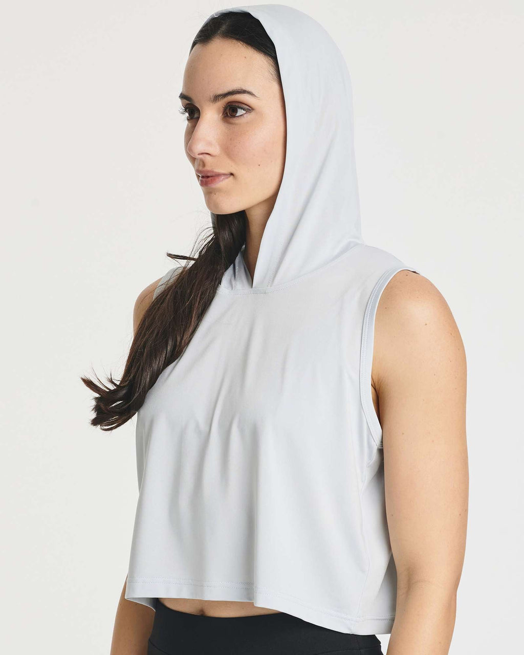3 Pack: Women's Sleeveless Cropped Tank Top Hoodie