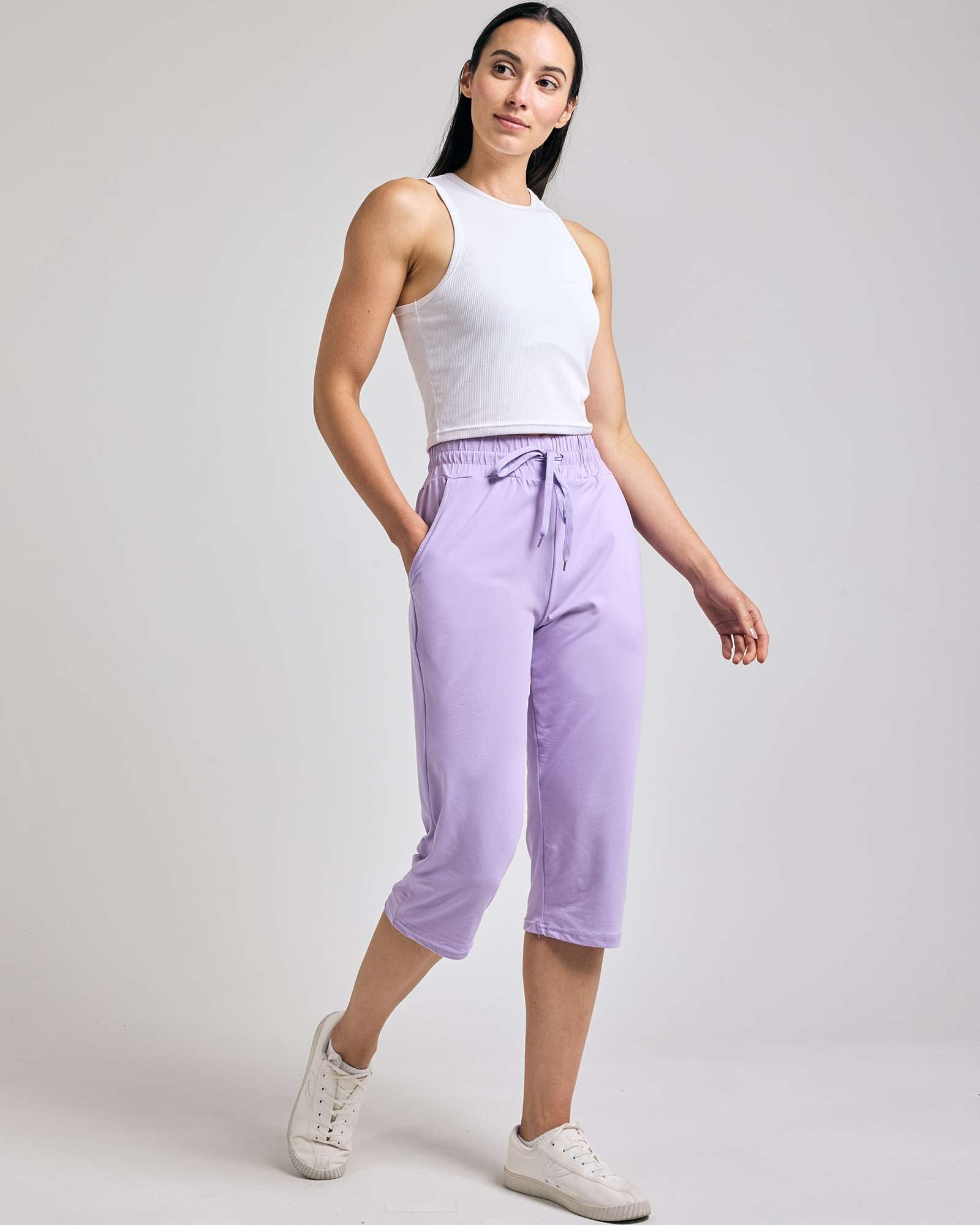 3 Pack: Women's Capri Open Bottom Sweatpants