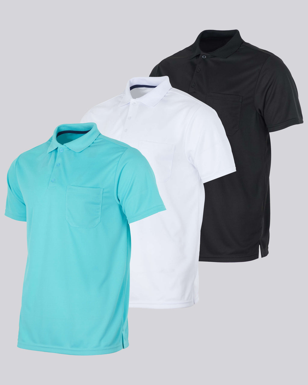 3 Pack: Men's Big & Tall Short Sleeve Dry-Fit Polo Shirt