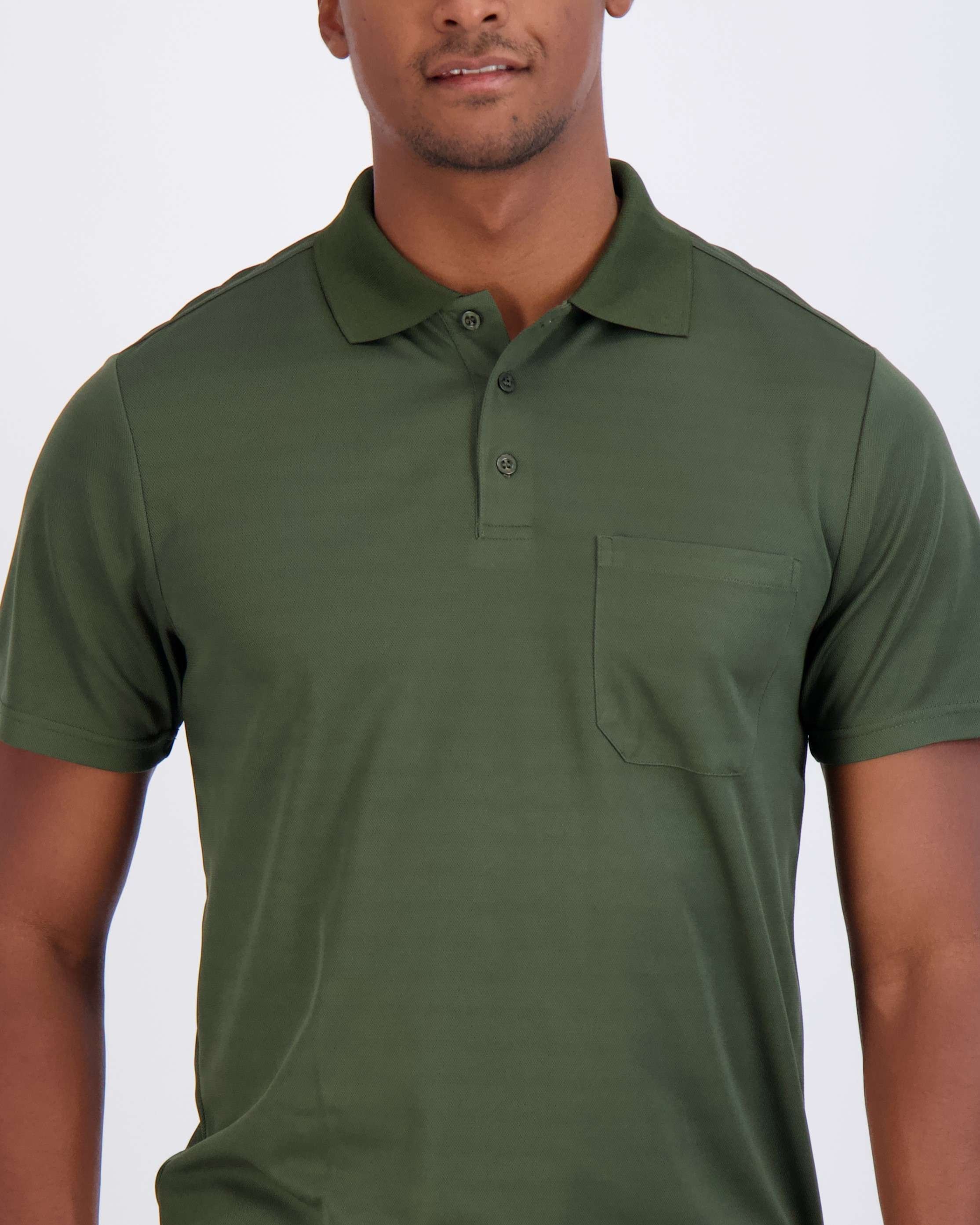 3 Pack: Men's Short Sleeve Dry-Fit Polo Shirt (Available in Big & Tall)