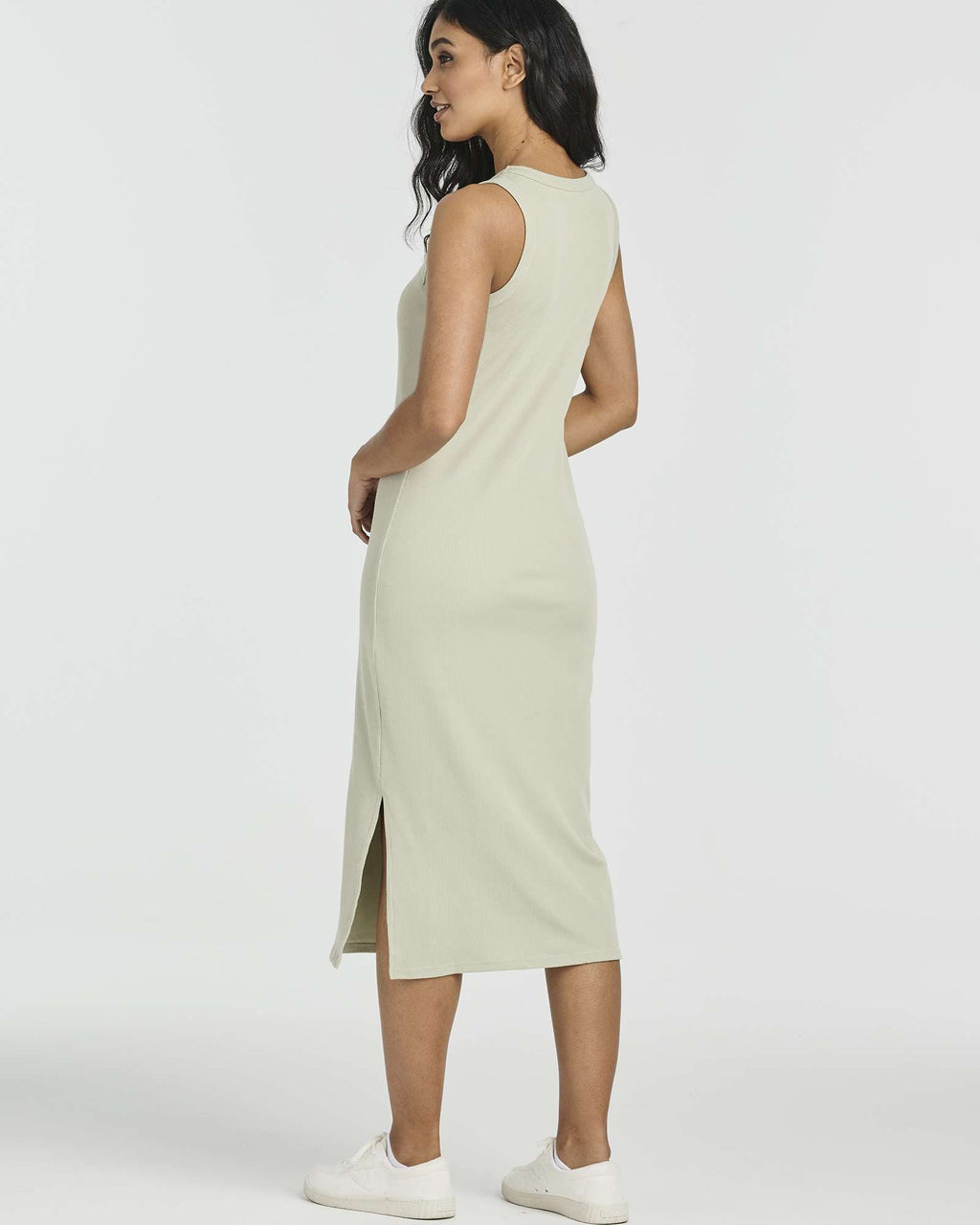 3 Pack: Women's Ribbed Knit Sleeveless Crew Neck Dress