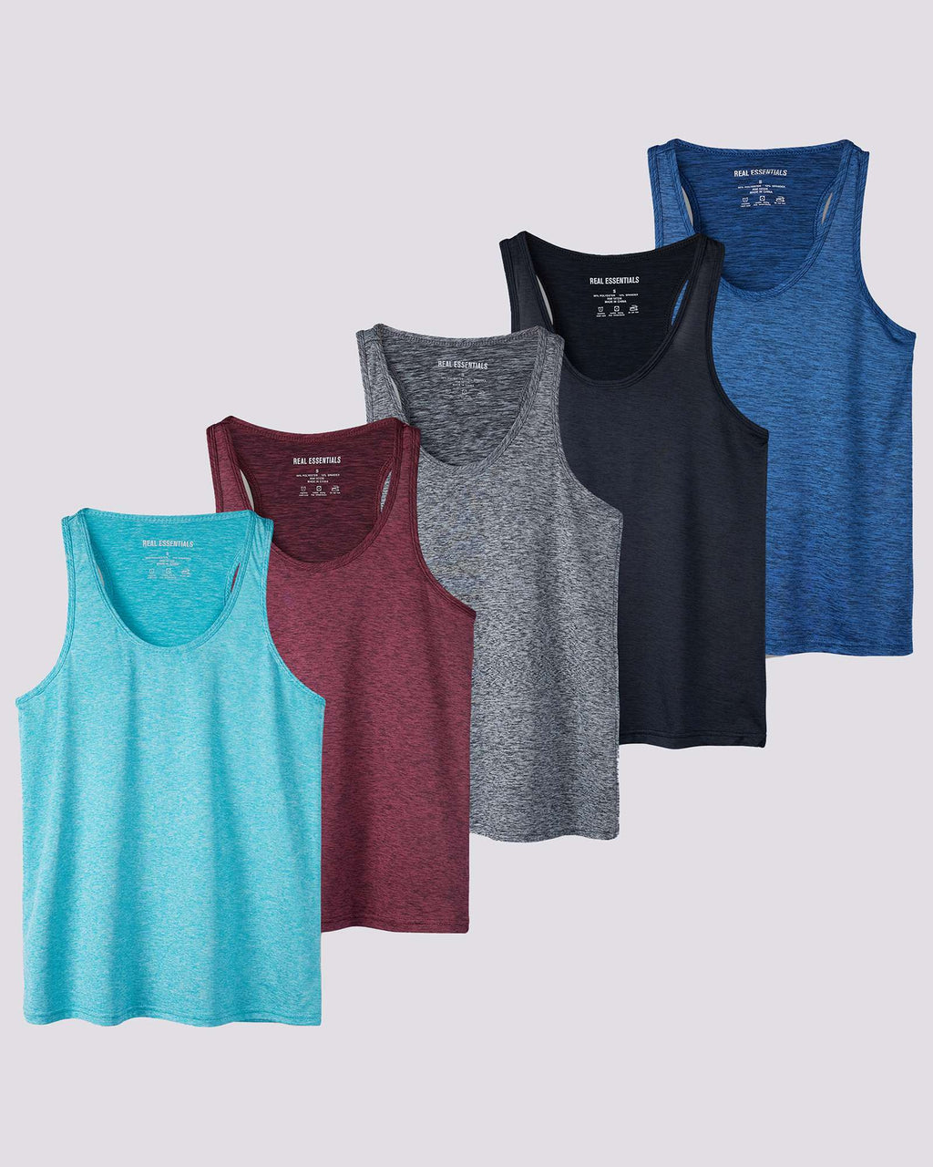 5 Pack: Womens Dry-Fit Racerback Tank Top