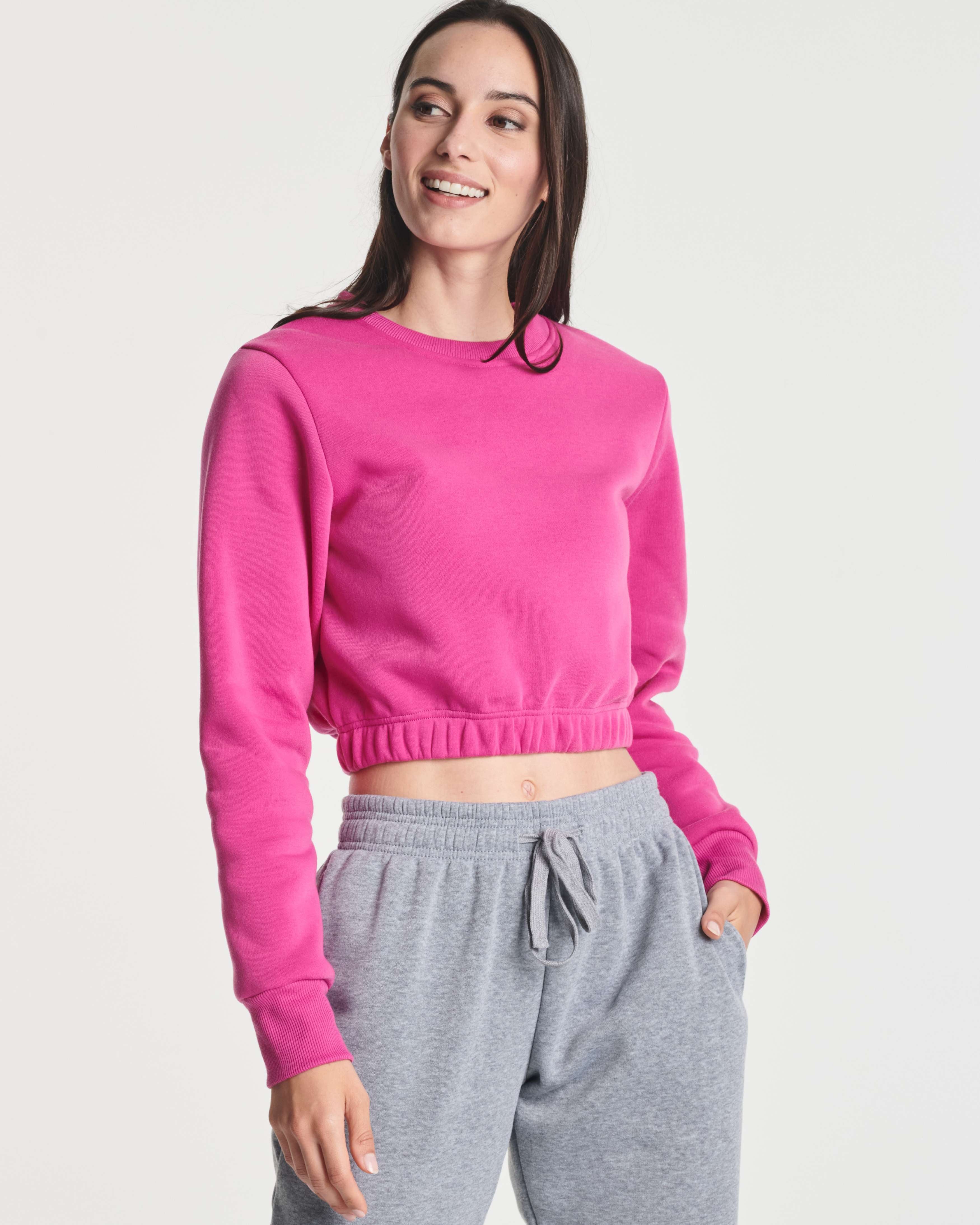 3 Pack: Women's Fleece Cropped Sweatshirt (Available in Plus Size)