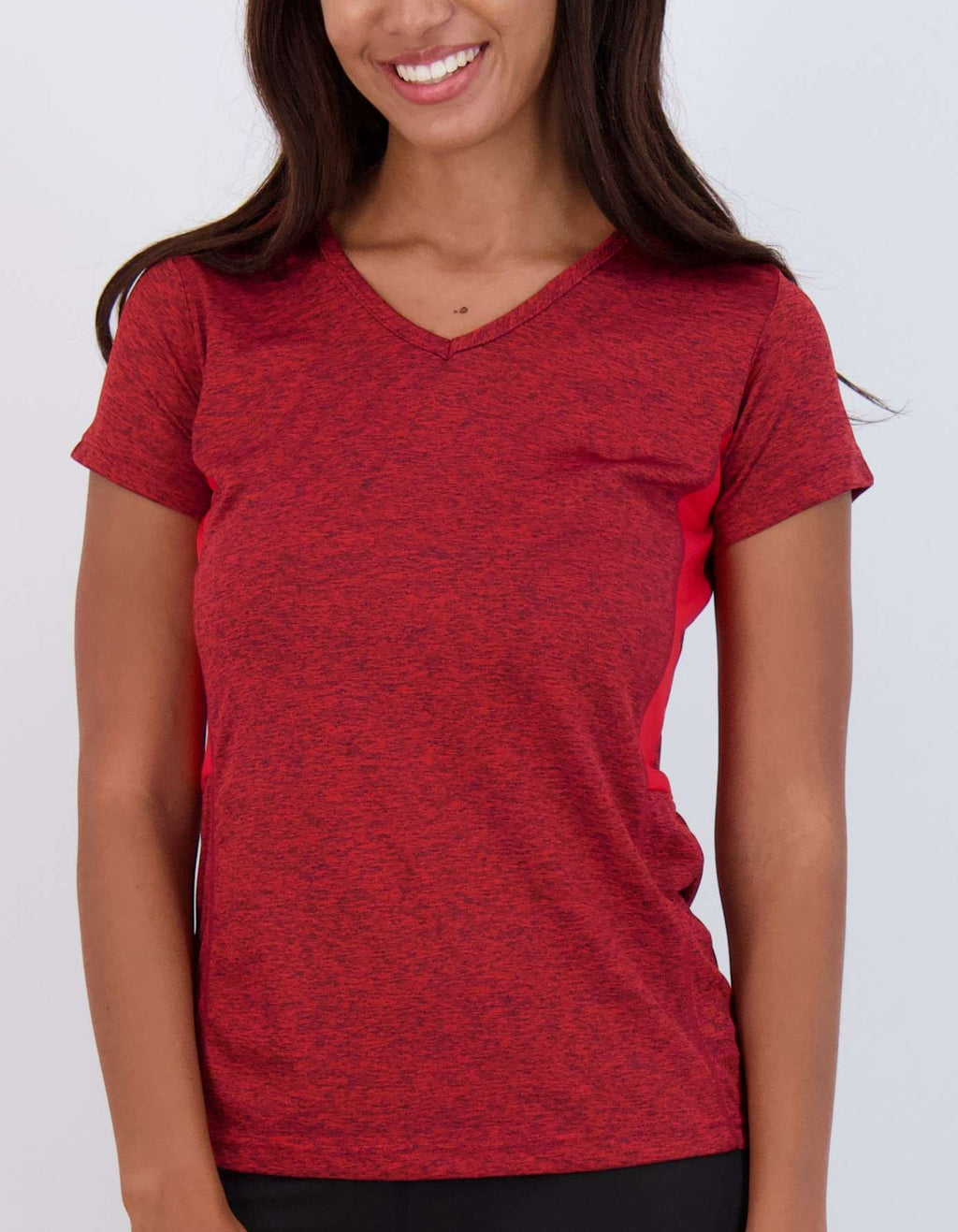 5 Pack: Womens Short Sleeve Dry-Fit V-Neck T-Shirt