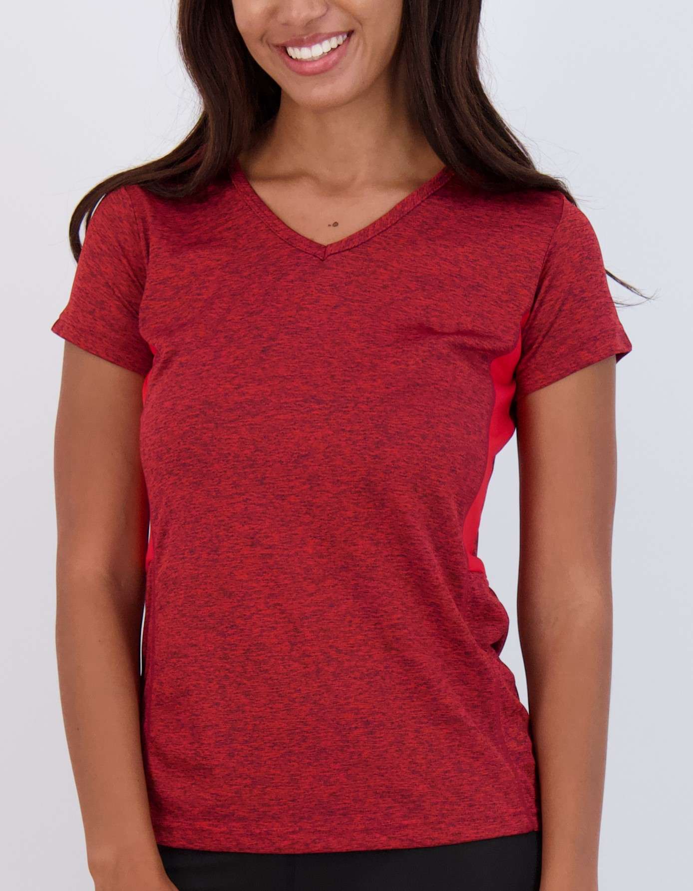 5 Pack: Womens Short Sleeve Dry-Fit V-Neck T-Shirt