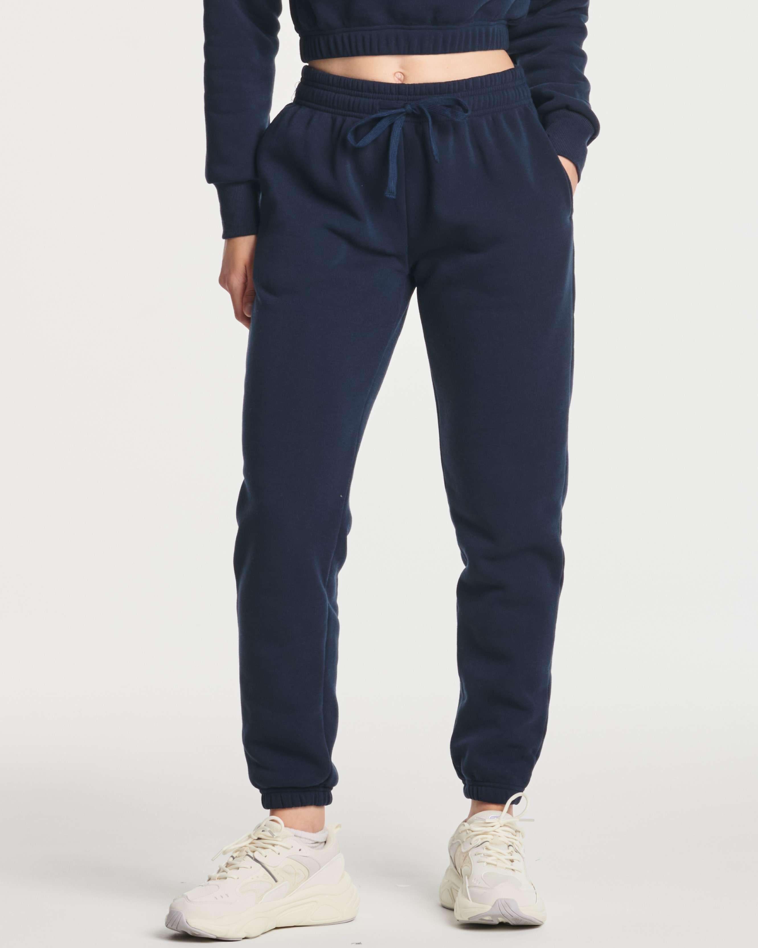 3 Pack: Women's Fleece Jogger Sweatpants with Elastic Cuff (Available in Plus Size)