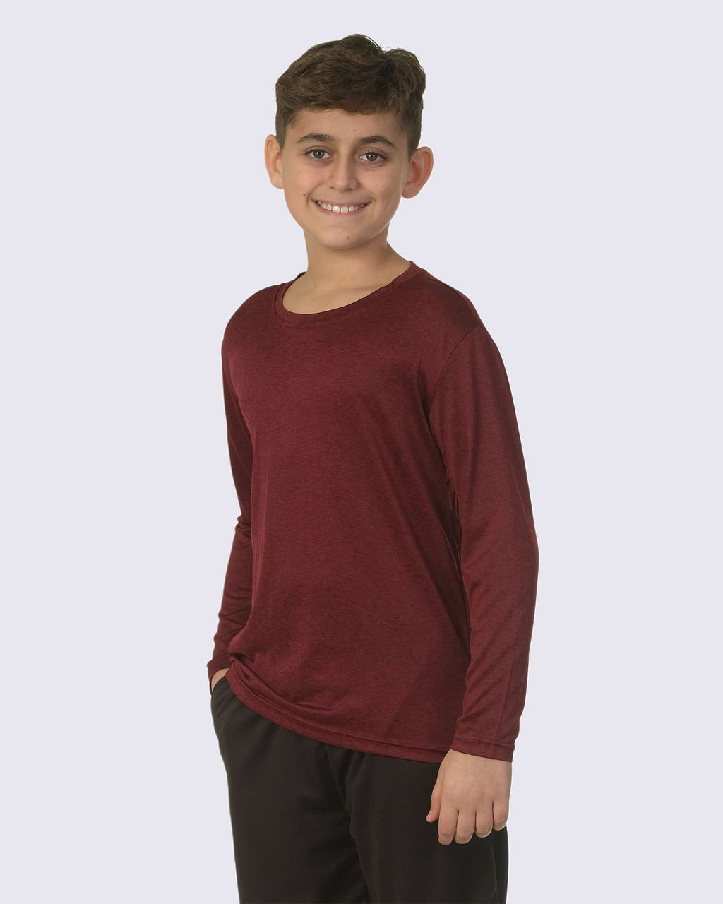 4 Pack: Boys Dry-Fit Active Long-Sleeve T-Shirt