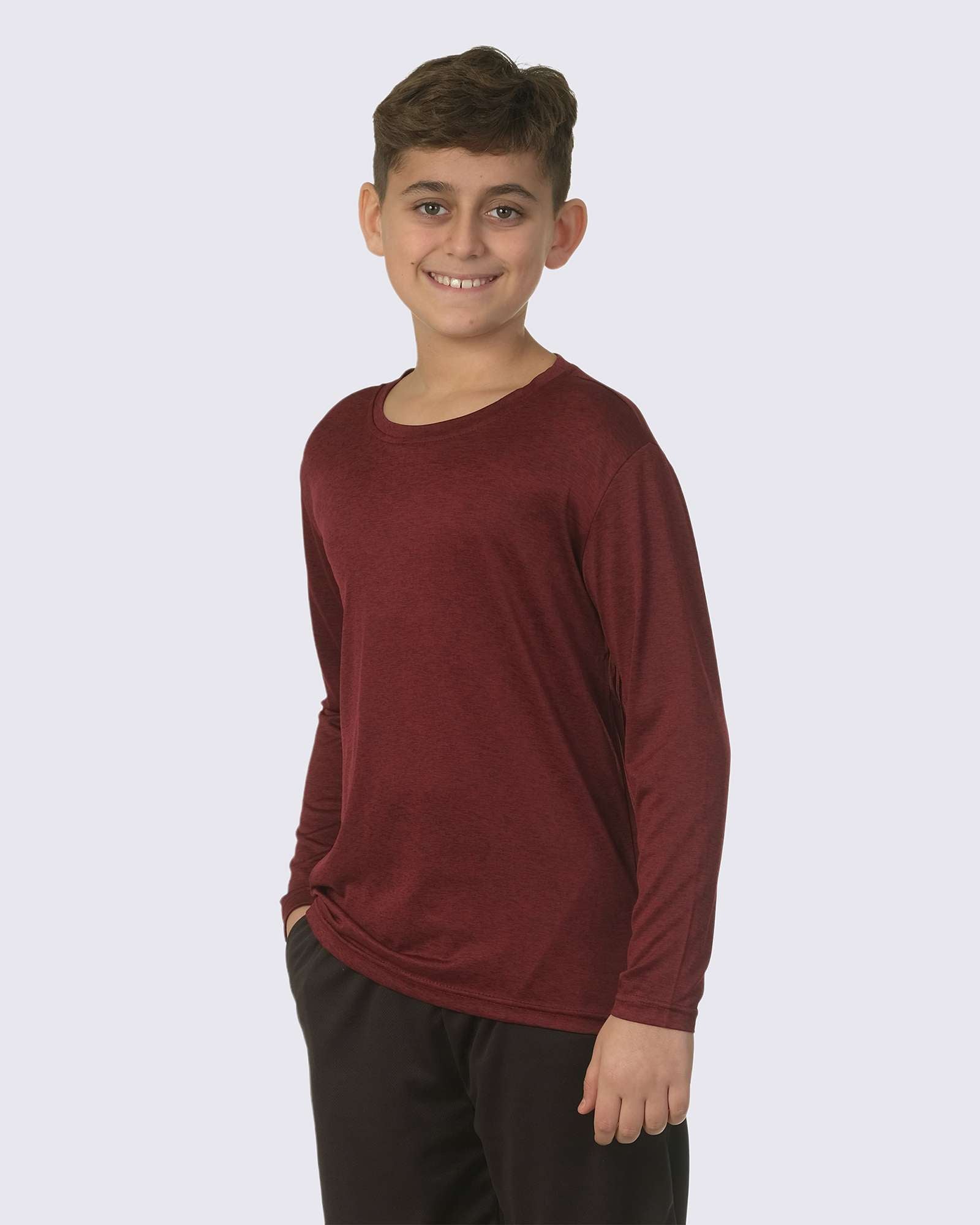 4 Pack: Boys Dry-Fit Active Long-Sleeve T-Shirt