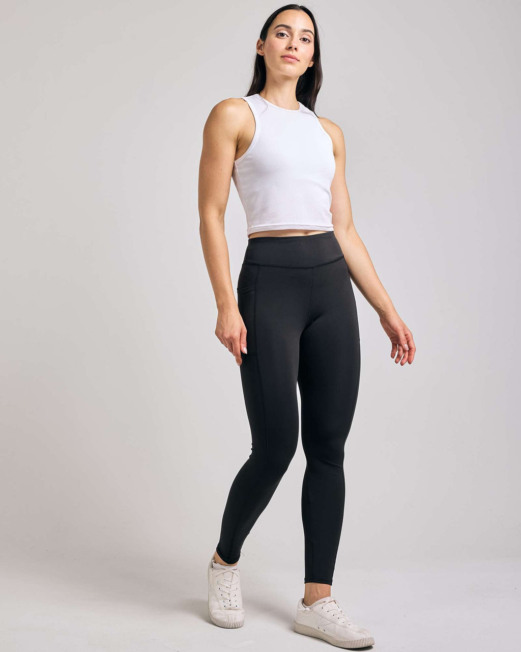 4 Pack: Women's Full Length Fitted Athletic Yoga Performance Leggings with Pockets