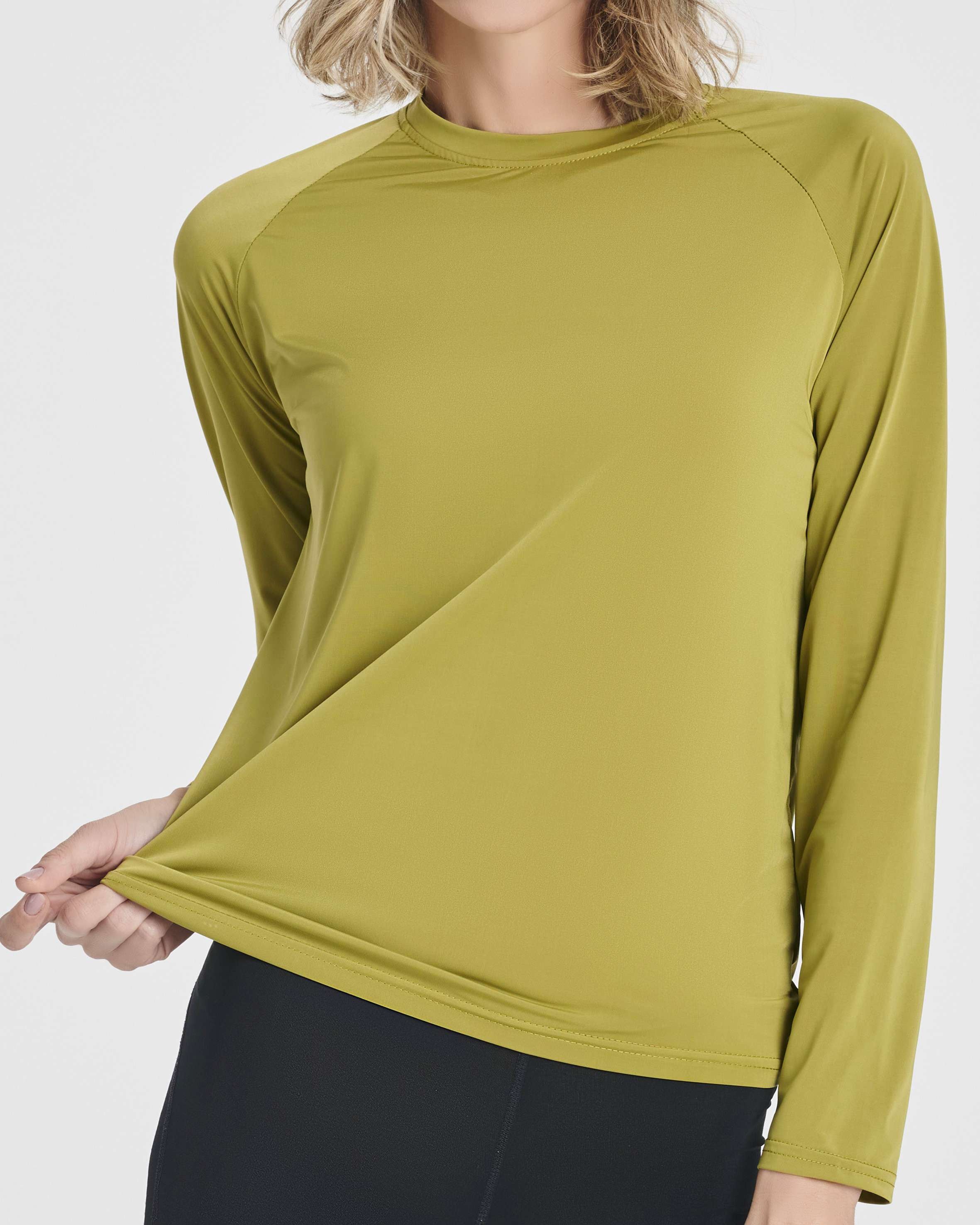 4 Pack: Women's Long Sleeve Rash Guard Shirt Swimwear UPF Sun Protection (Available In Plus Size)