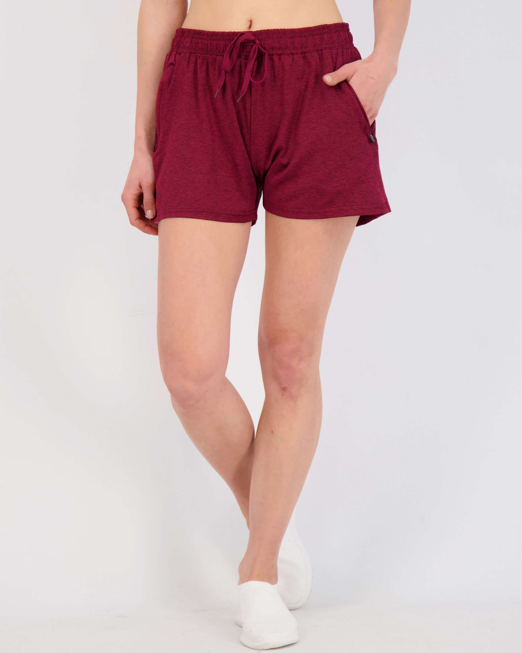 4 Pack: Womens Active Dry-Fit Shorts with Zipper Pockets